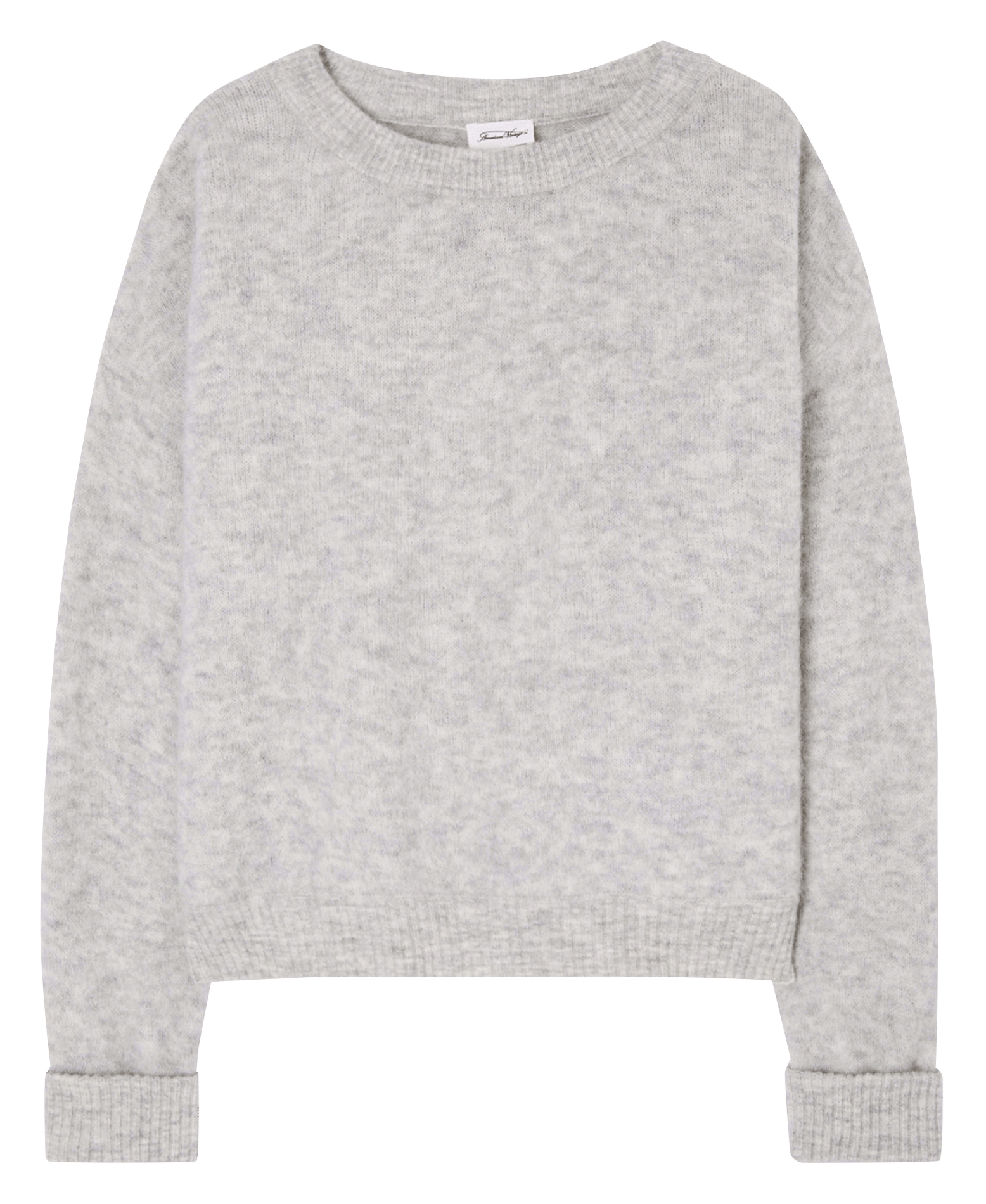 Pull ample col rond en laine mélangée vitow AMERICAN VINTAGE Gris