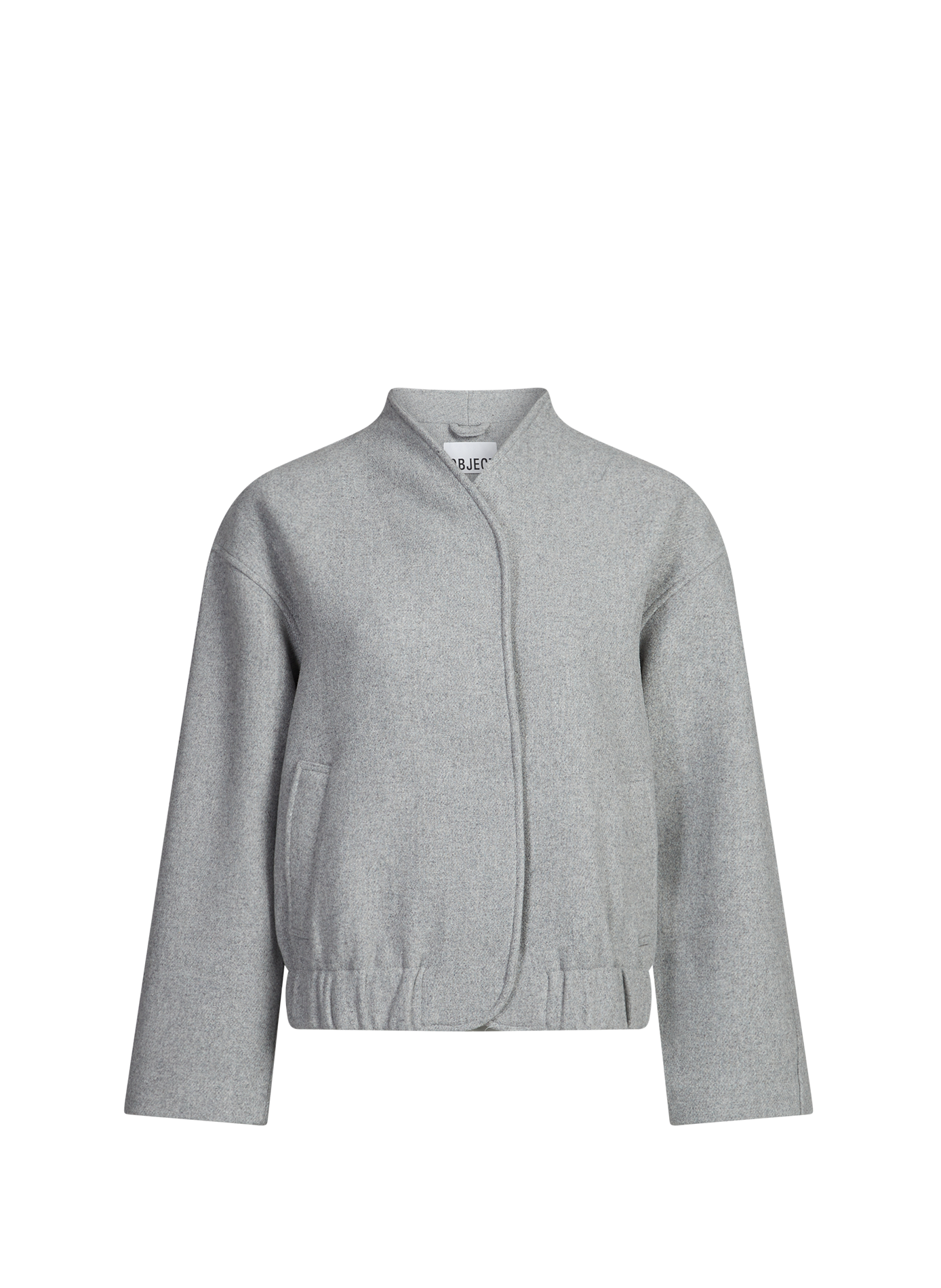 Veste courte en laine mélangée OBJECT Beige