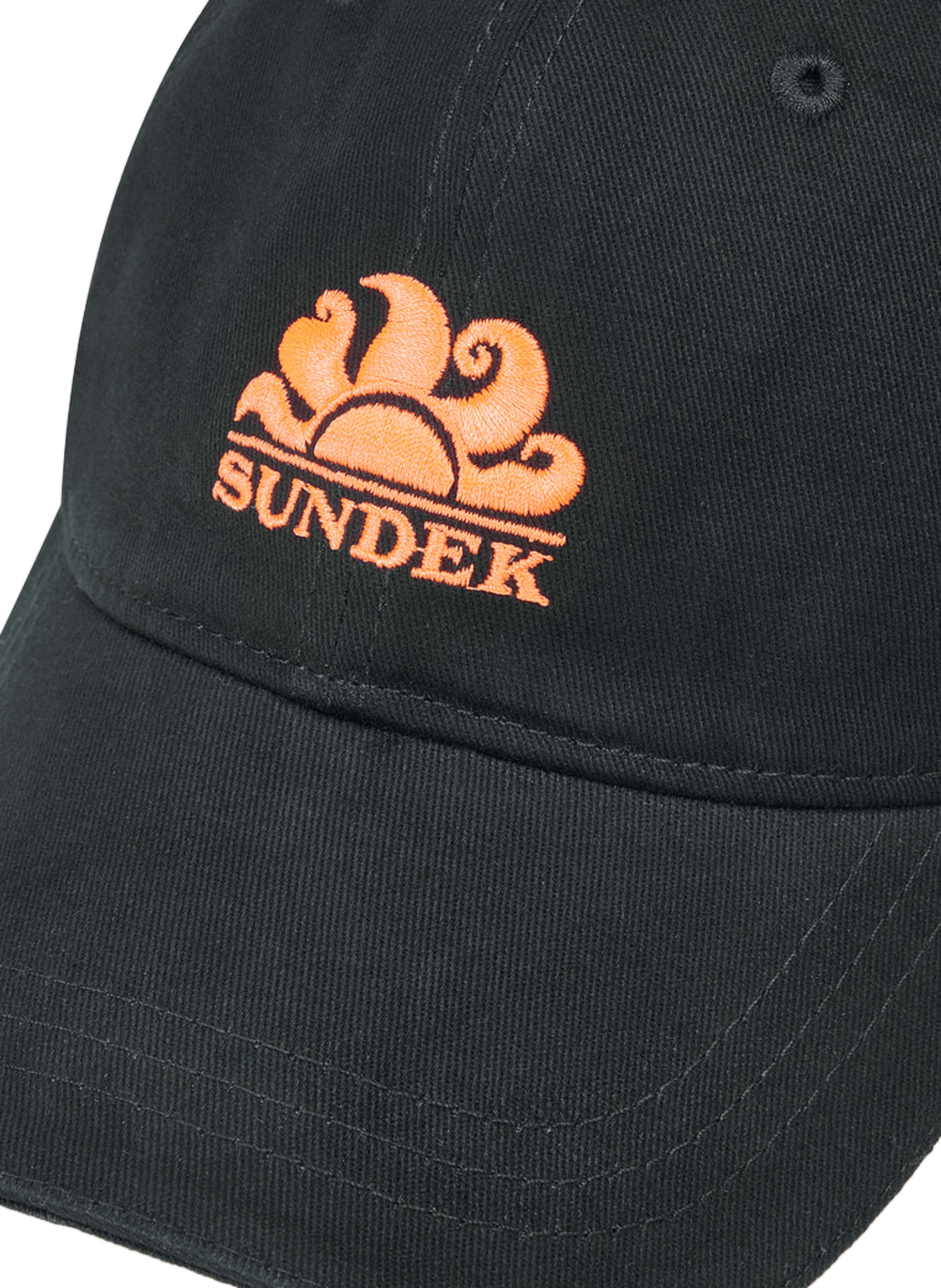 Cotton cap with logo embroidery SUNDEK Black