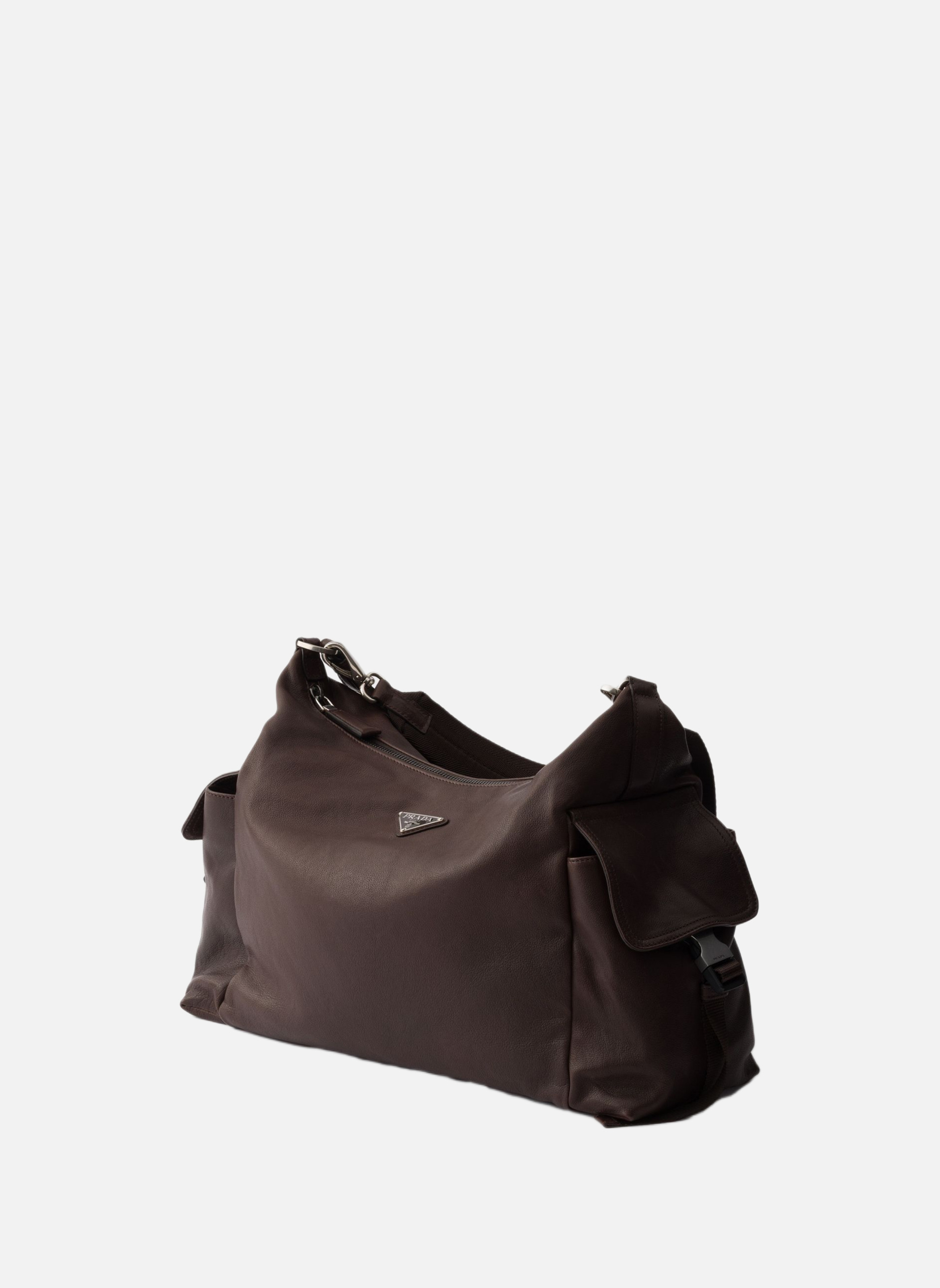 Sac porté épaule prada explore en cuir PRADA Marron