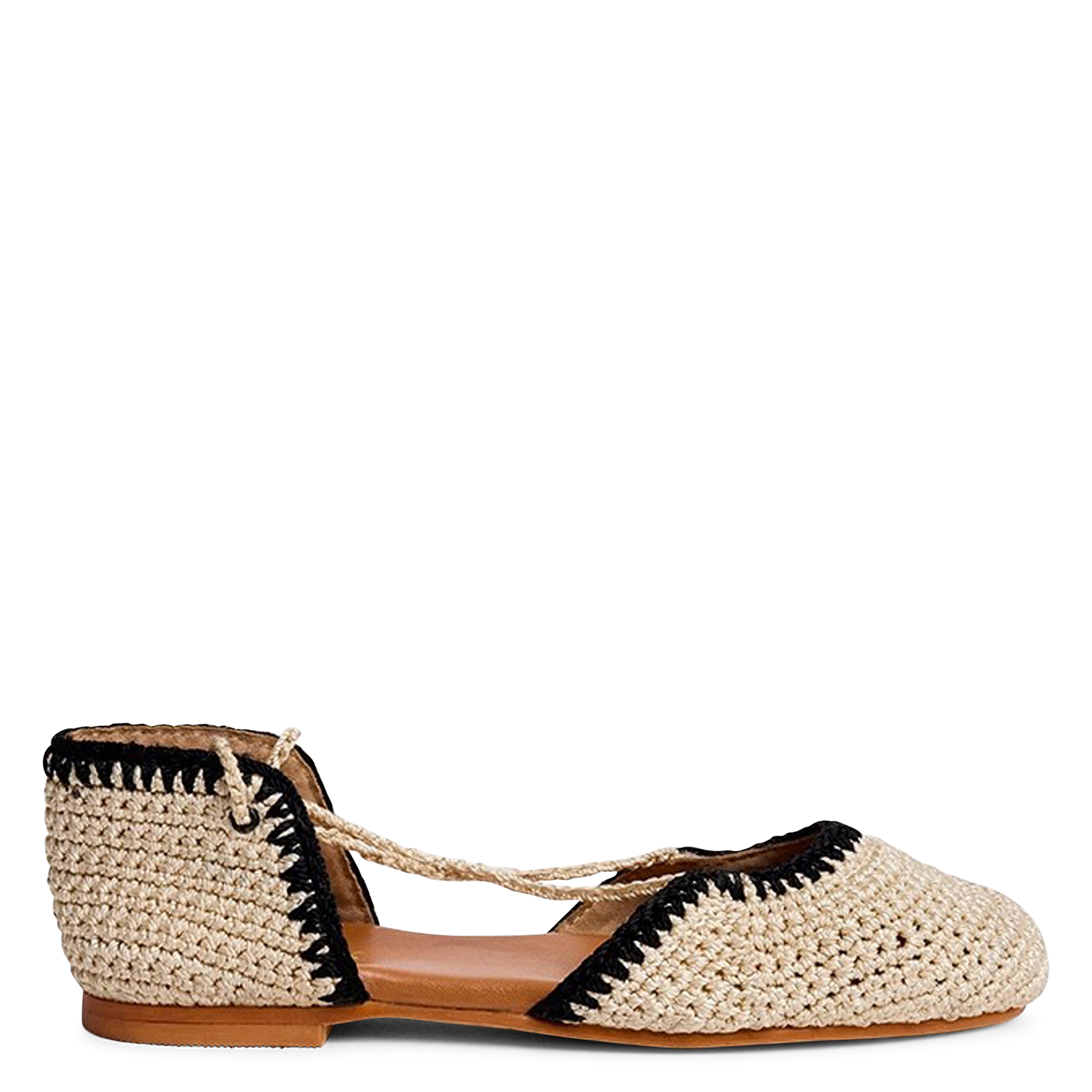 Ballerines à lacets en crochet wully JONAK Noir