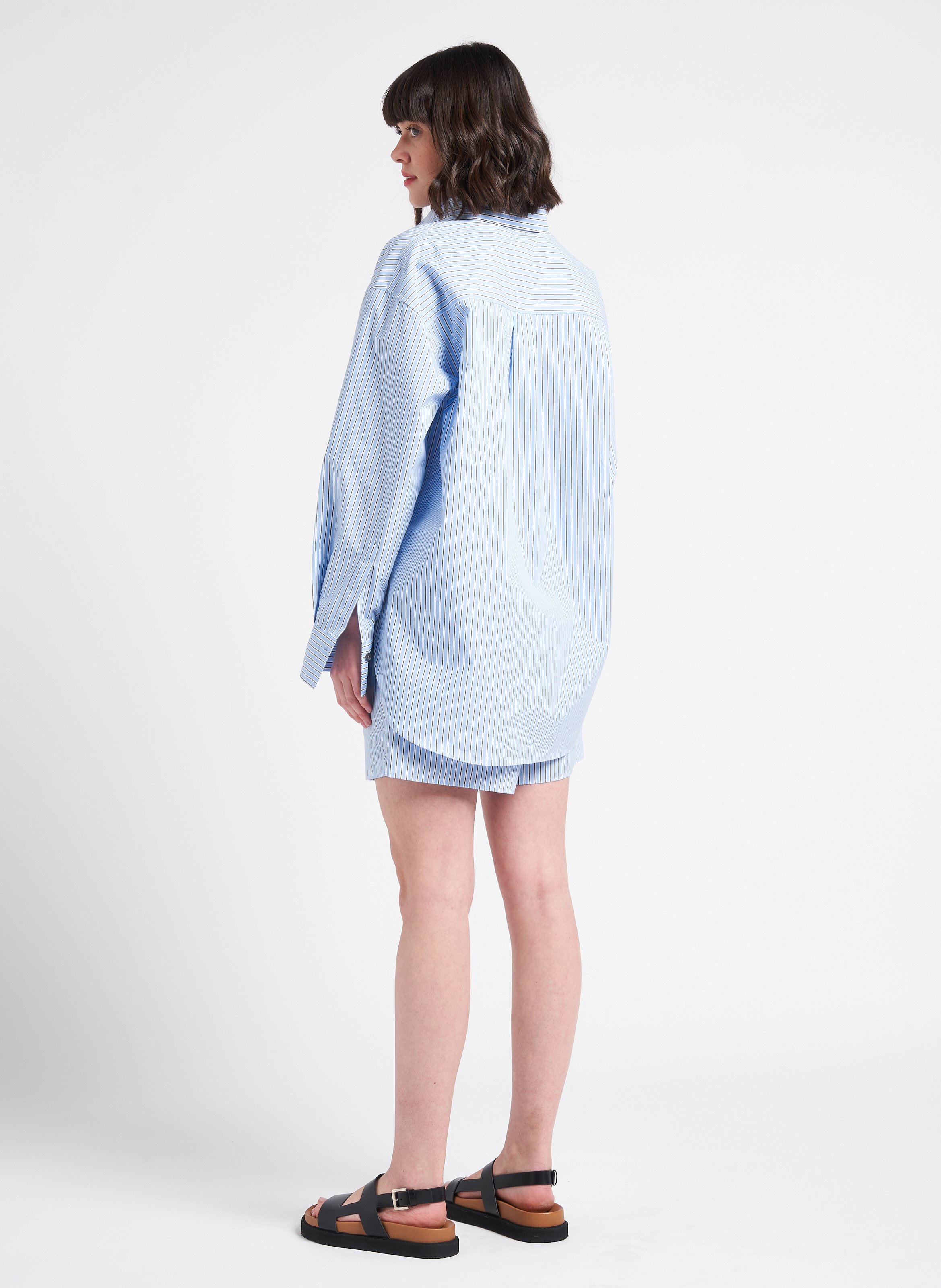 Sandales plates en cuir lagune JONAK Noir