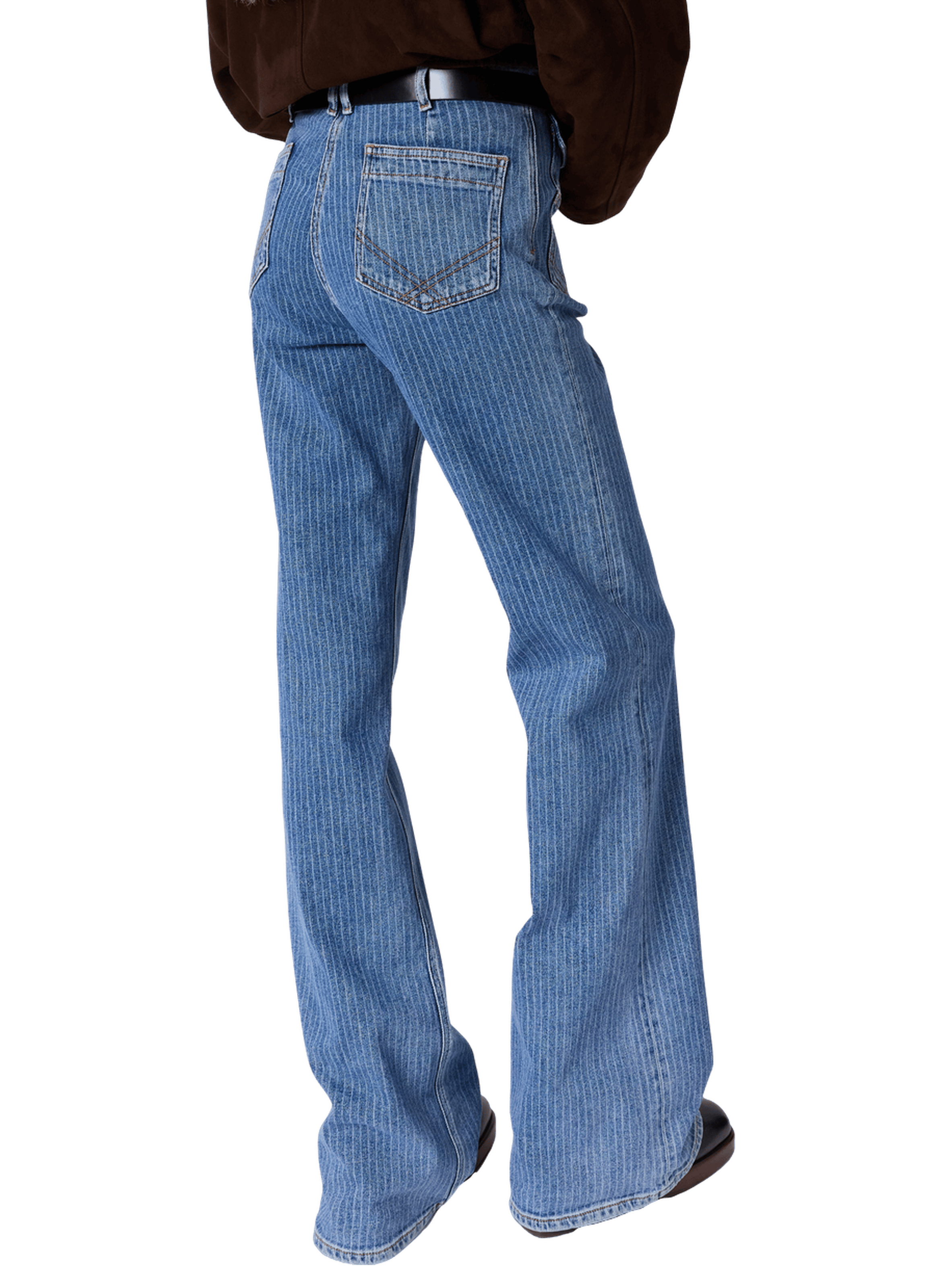 Jean flare à rayures - anna GERARD DAREL Bleu