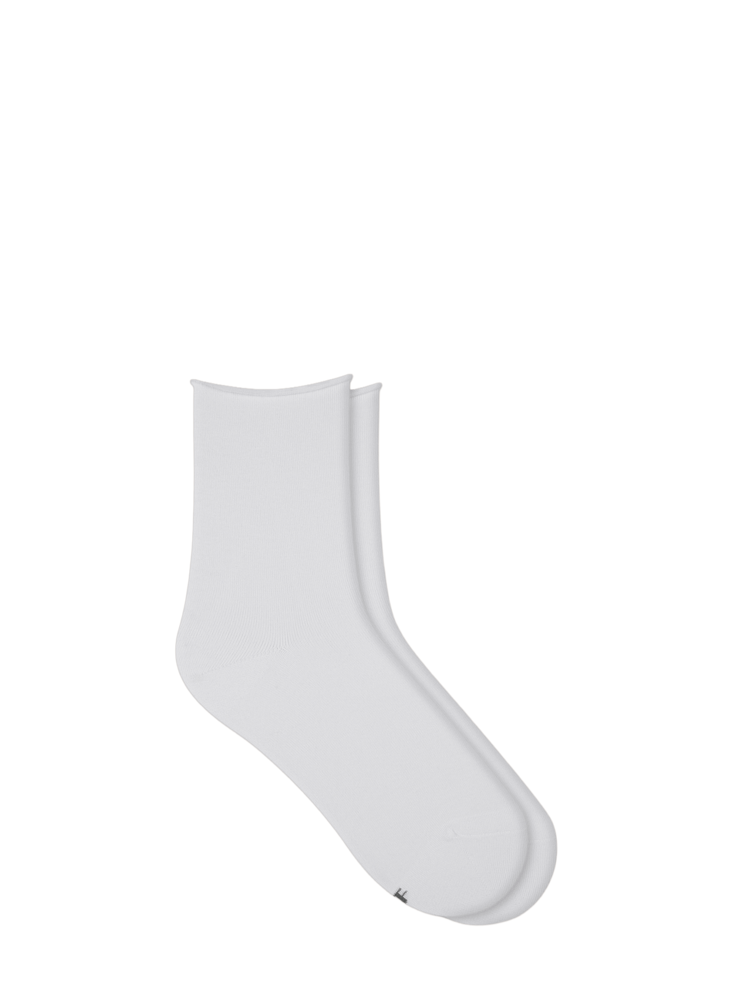 Short velvet socks BLEUFORÊT White