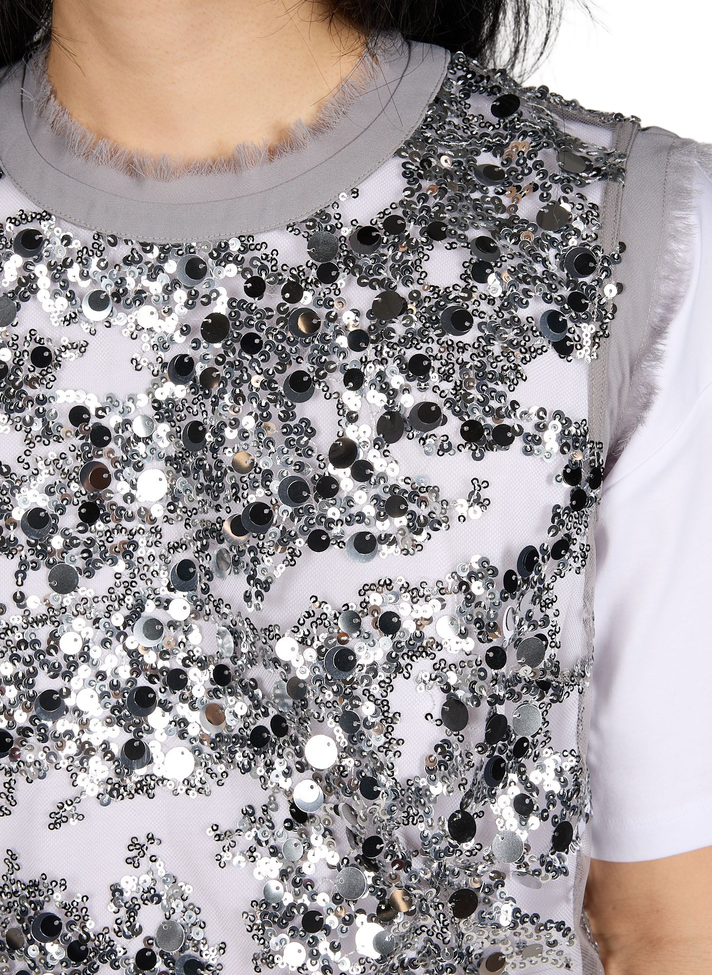 Top sans manches à sequins  BAUM UND PFERDGARTEN Gris