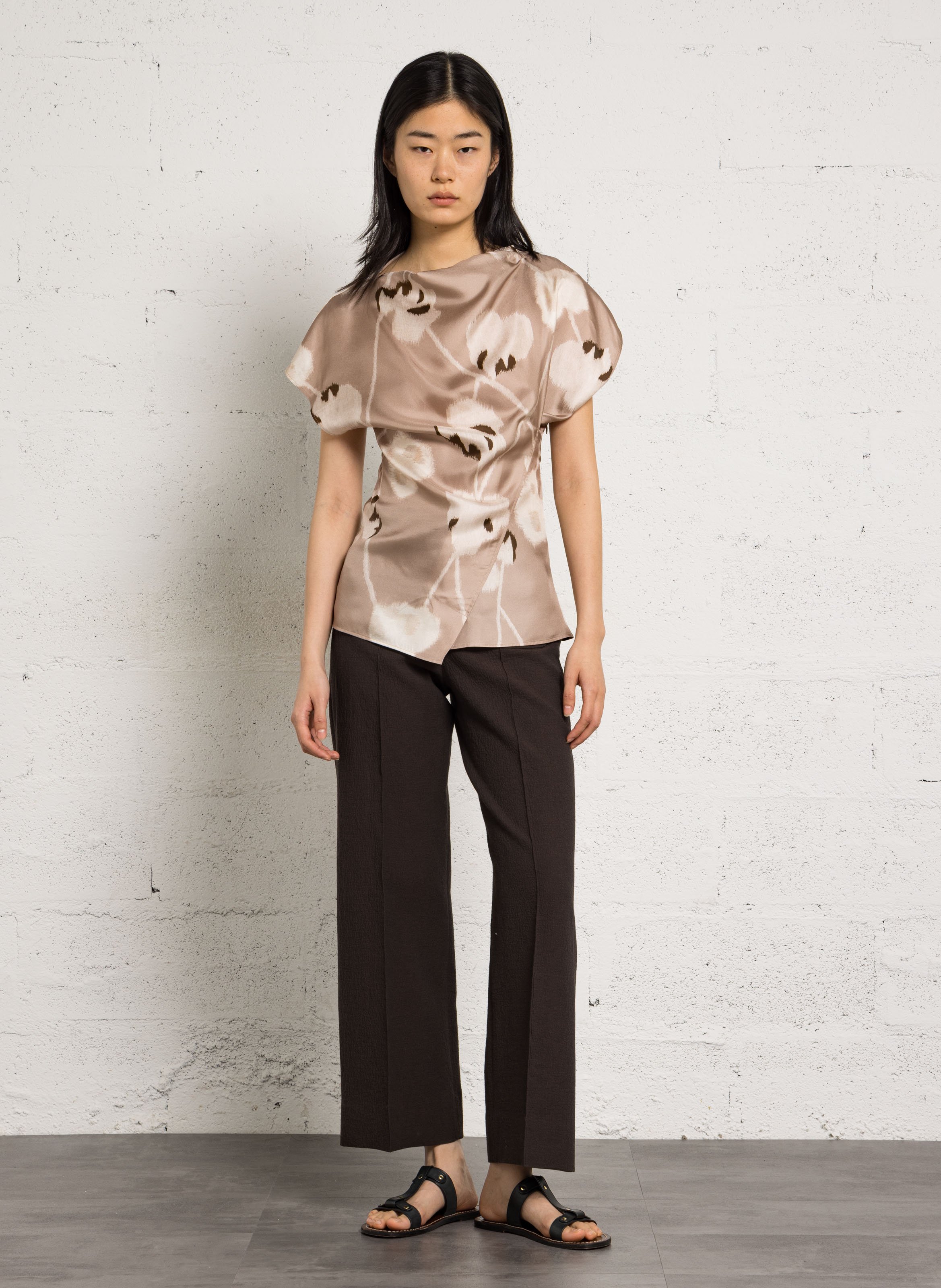 Pantalon droit en coton harry SOEUR Marron