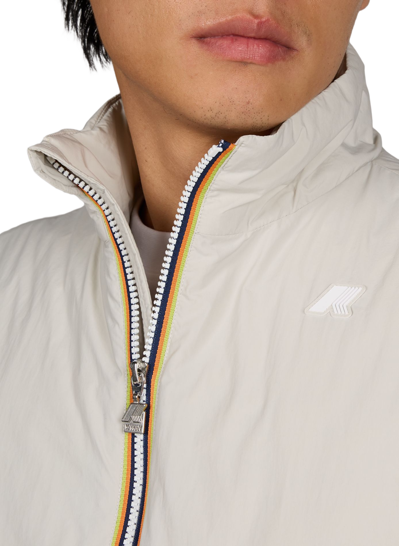 Veste sans manche à logo K-WAY Beige