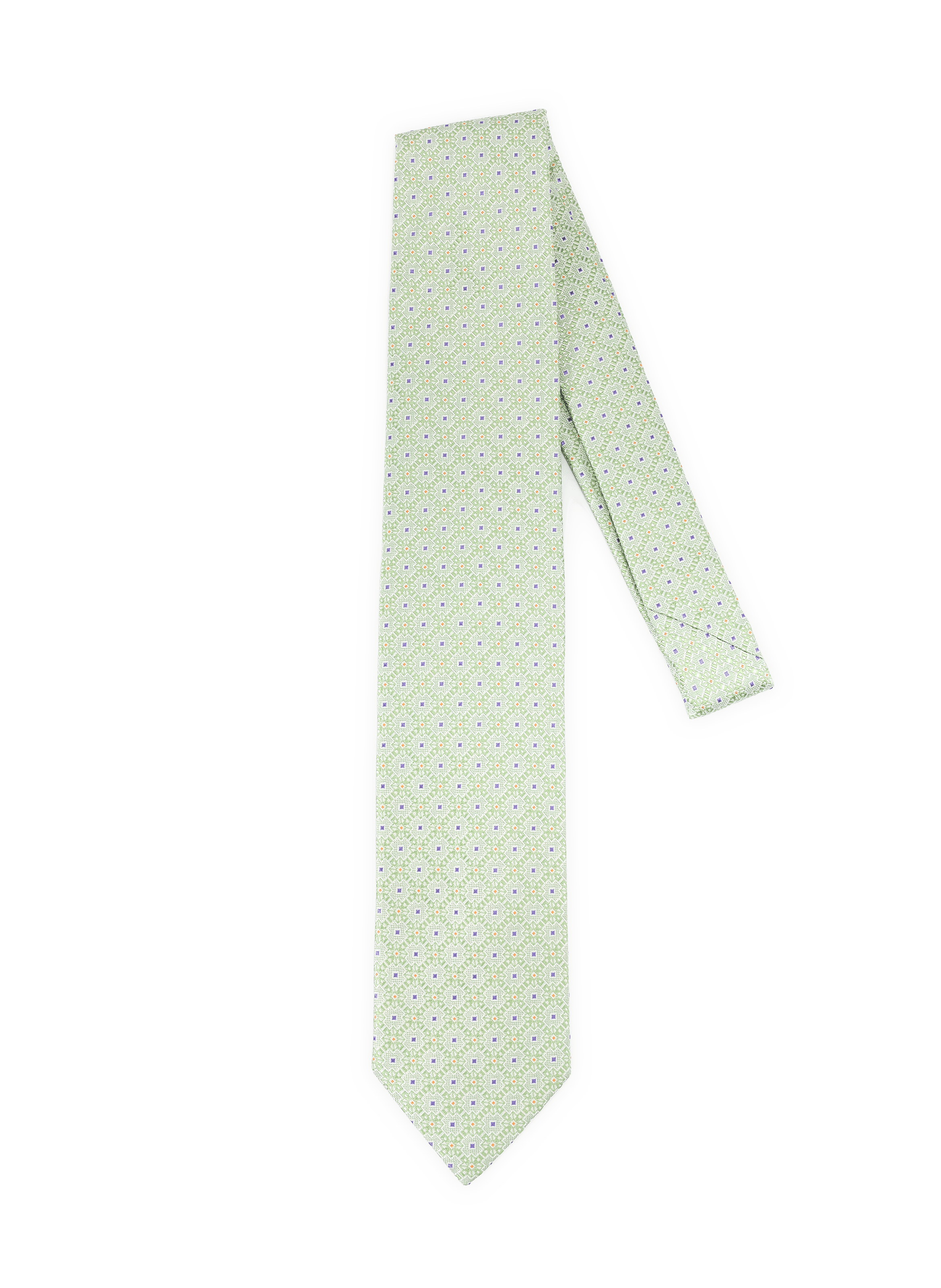 Cravate à motifs en soie ETON Vert