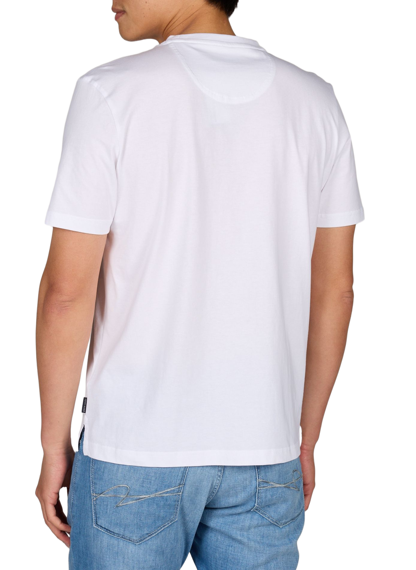 Maglietta con logo di marca in cotone PIERRE CARDIN Bianco