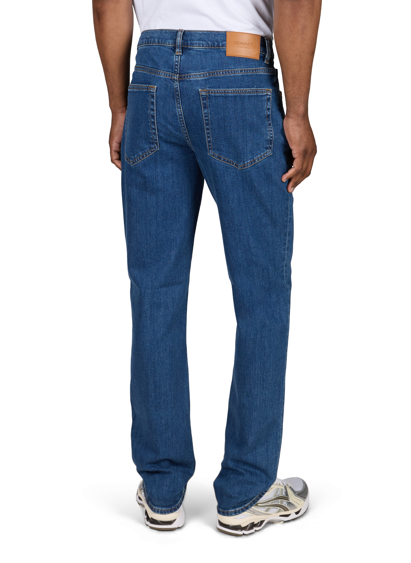 Jean droit en coton mélangé GANT Bleu