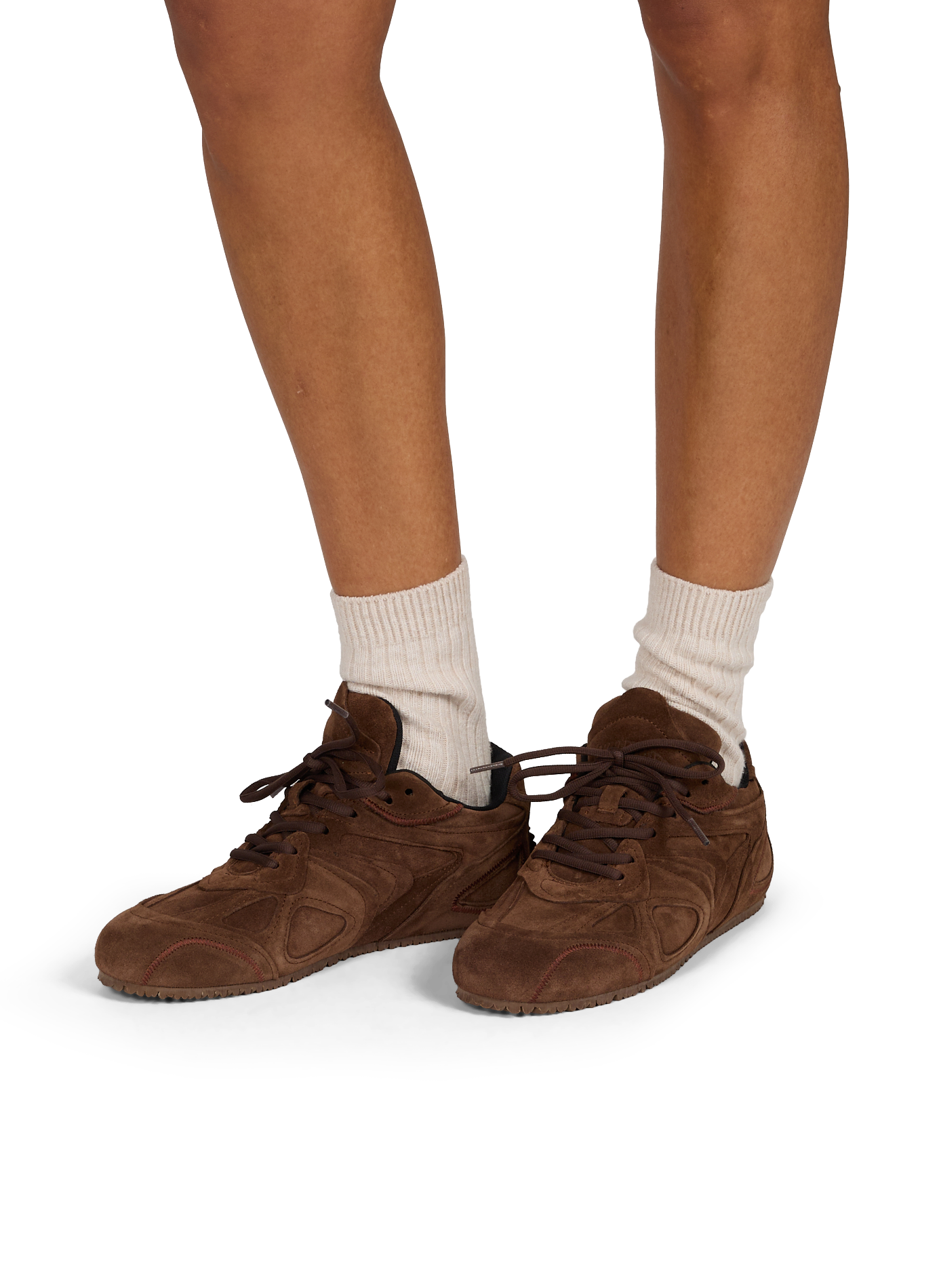 Flache Sneaker Slow Runner aus Leder AXEL ARIGATO Braun
