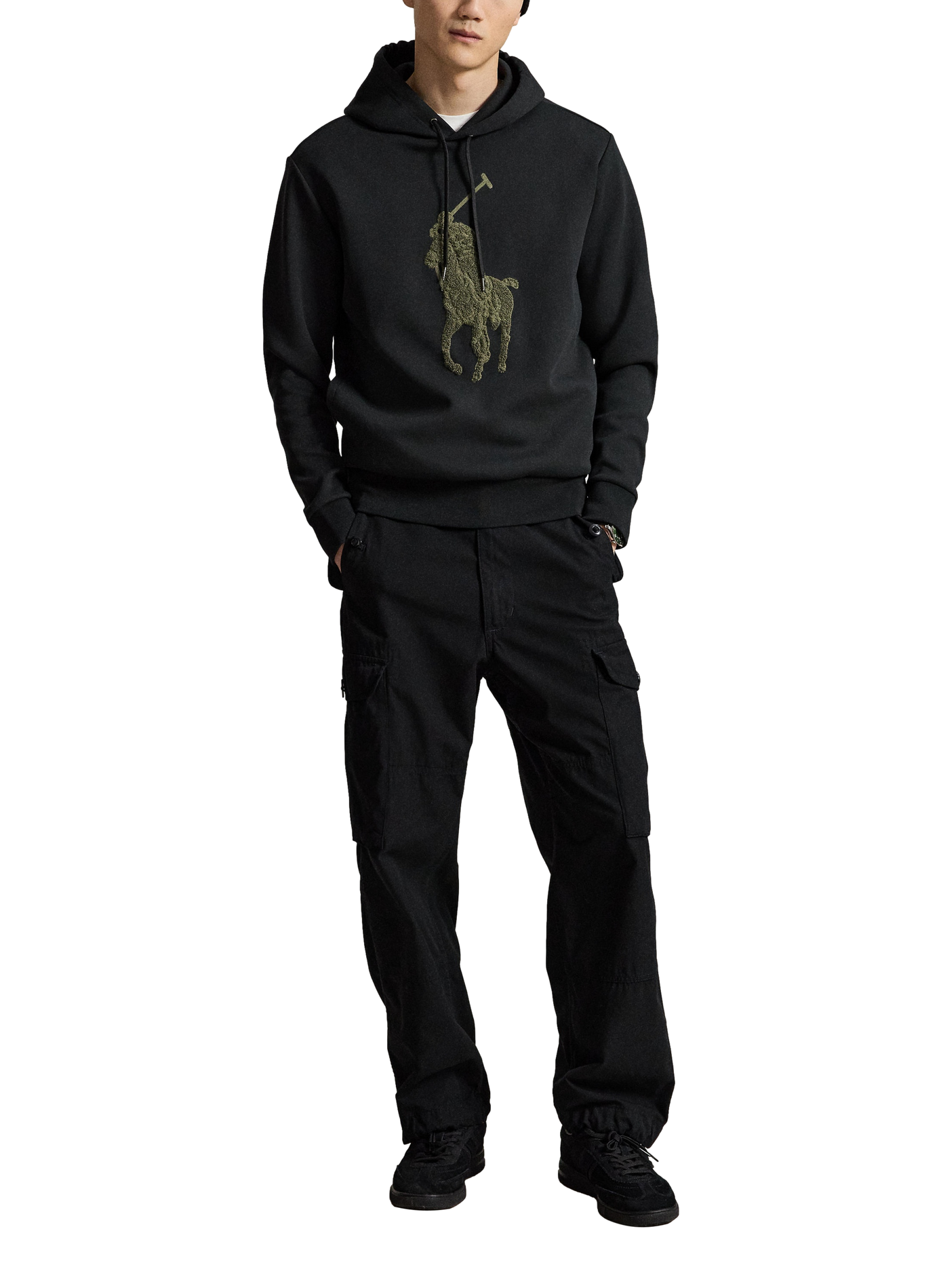 Bestickter Kapuzenpullover POLO RALPH LAUREN Schwarz