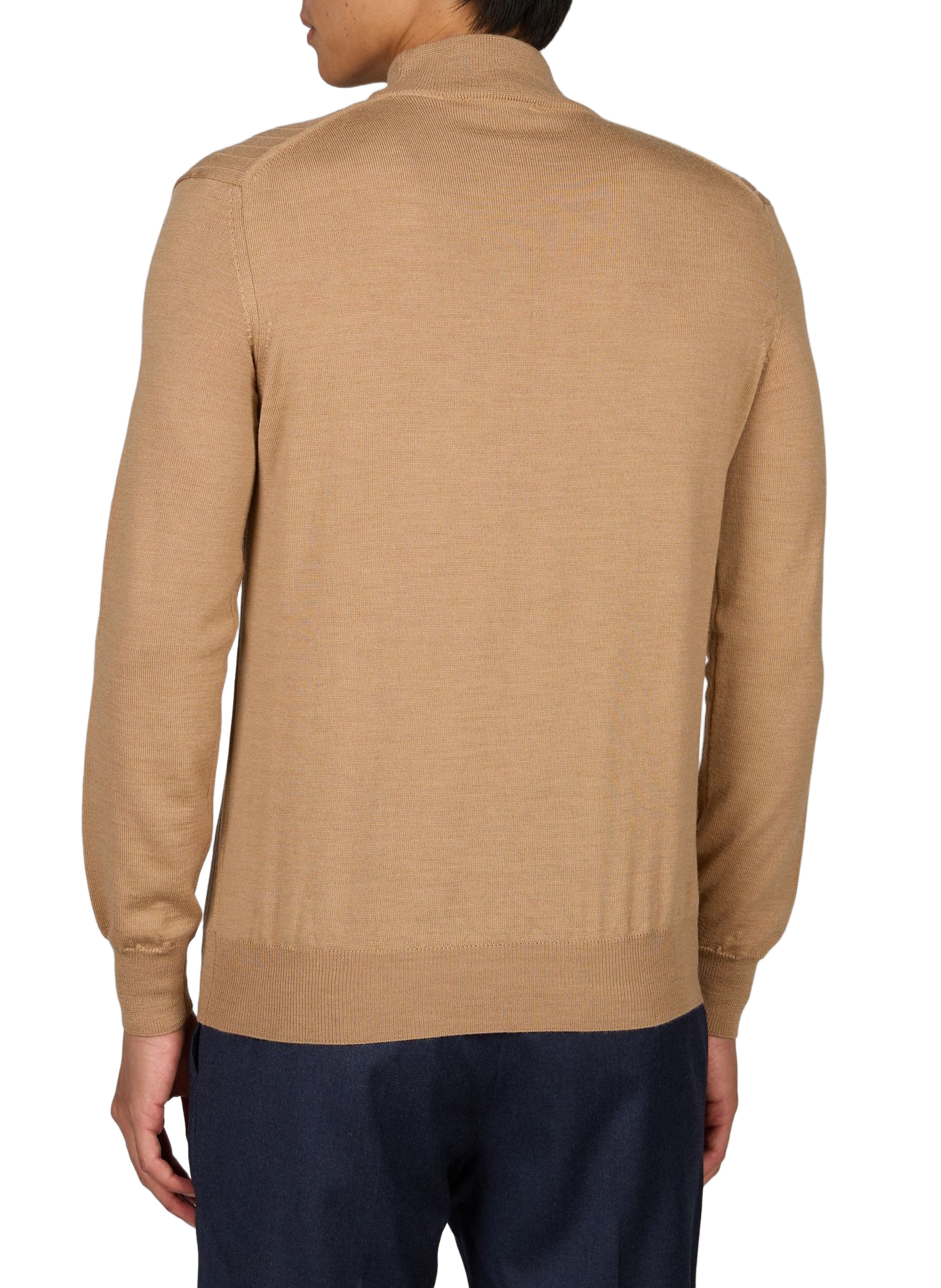 Straight-cut wool high-neck sweater AURELIEN Beige