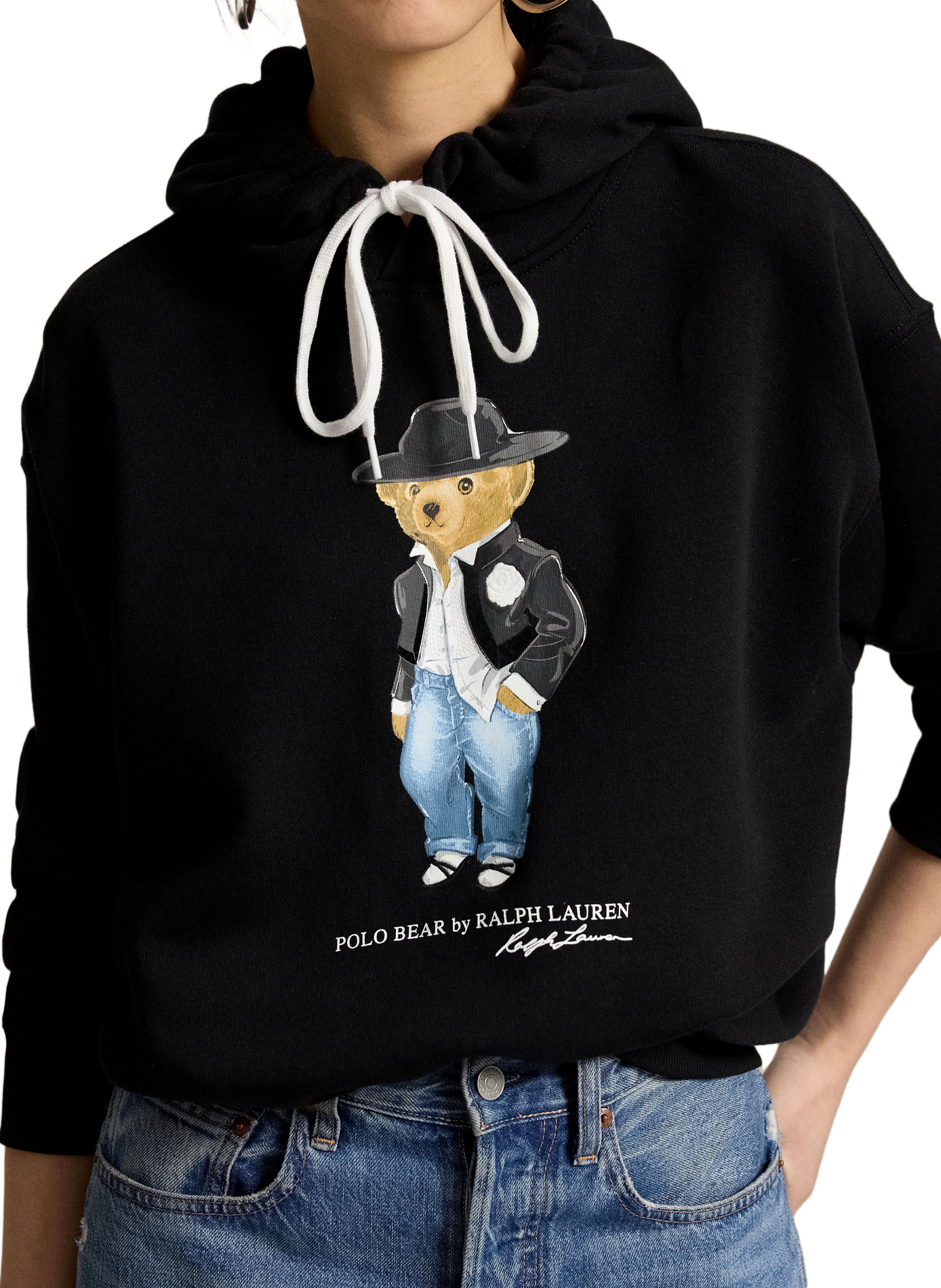 Polo Bear Cotton-Blend Hoodie POLO RALPH LAUREN Black