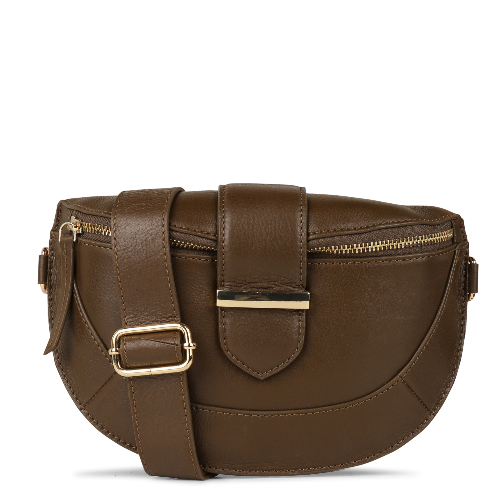 Sac banane en cuir marcel MAISON 123 Kaki