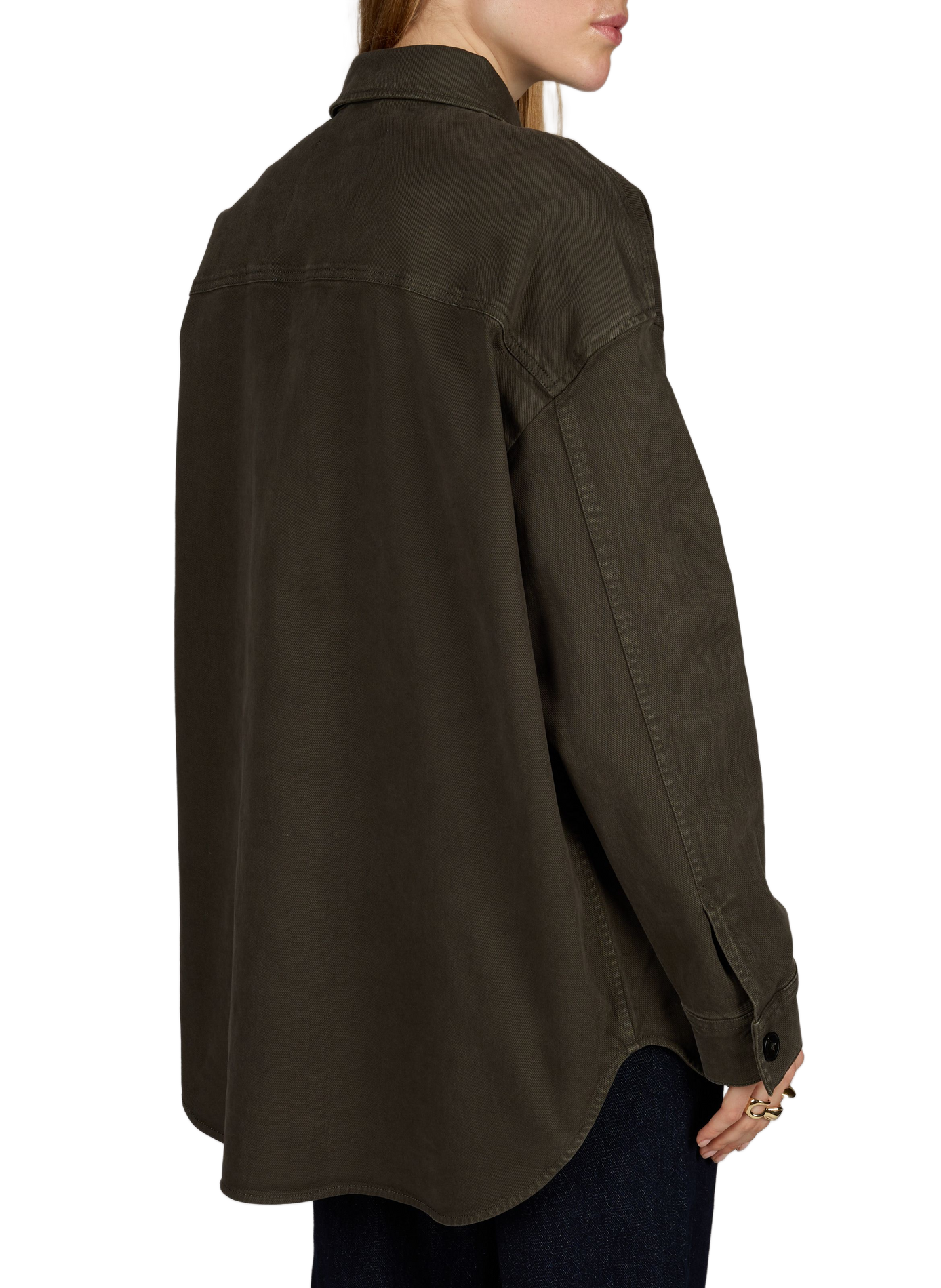 Oversized tailored cotton jacket CLOSED Green