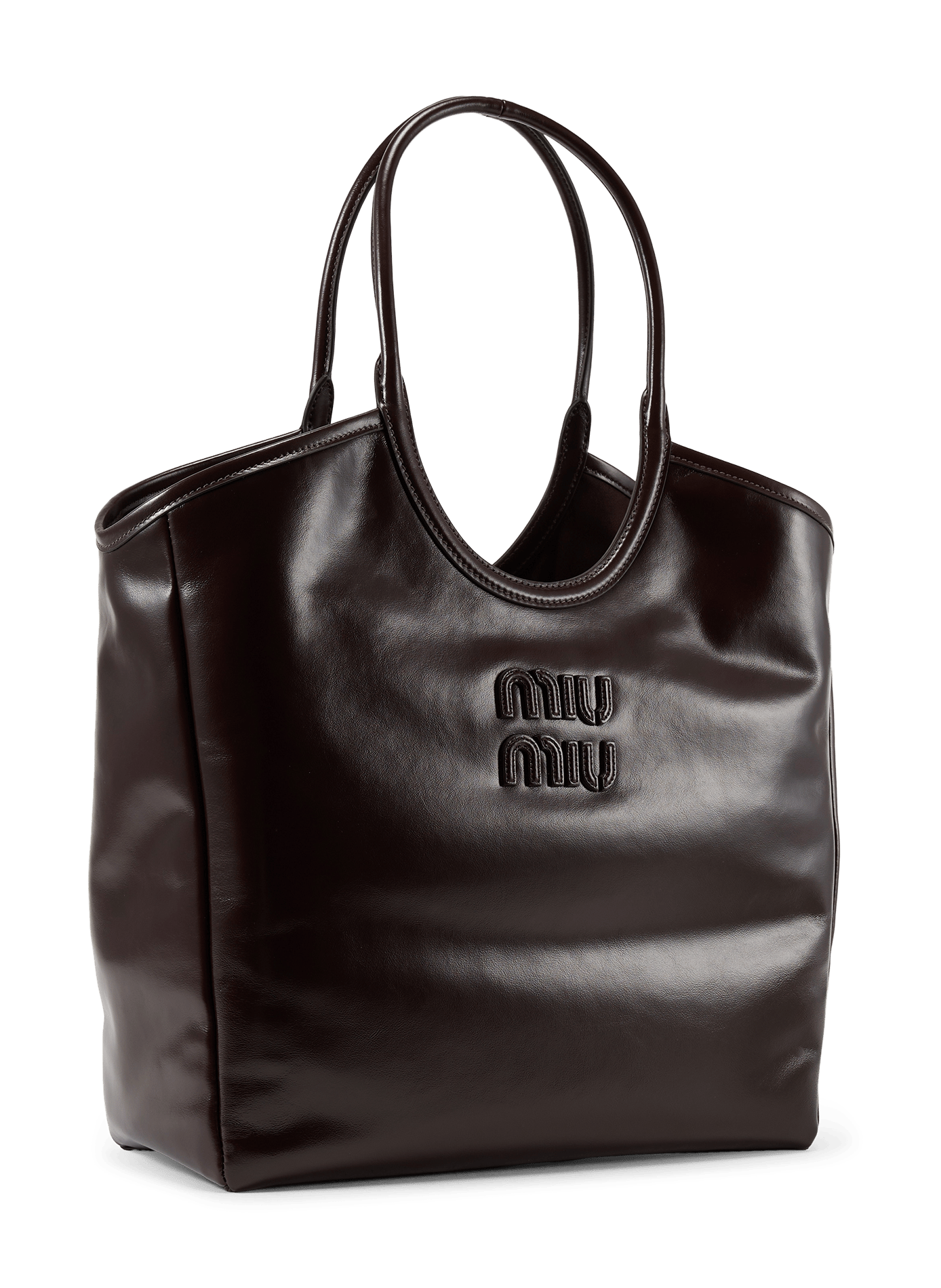Ivy-tas van leer MIU MIU Bruin