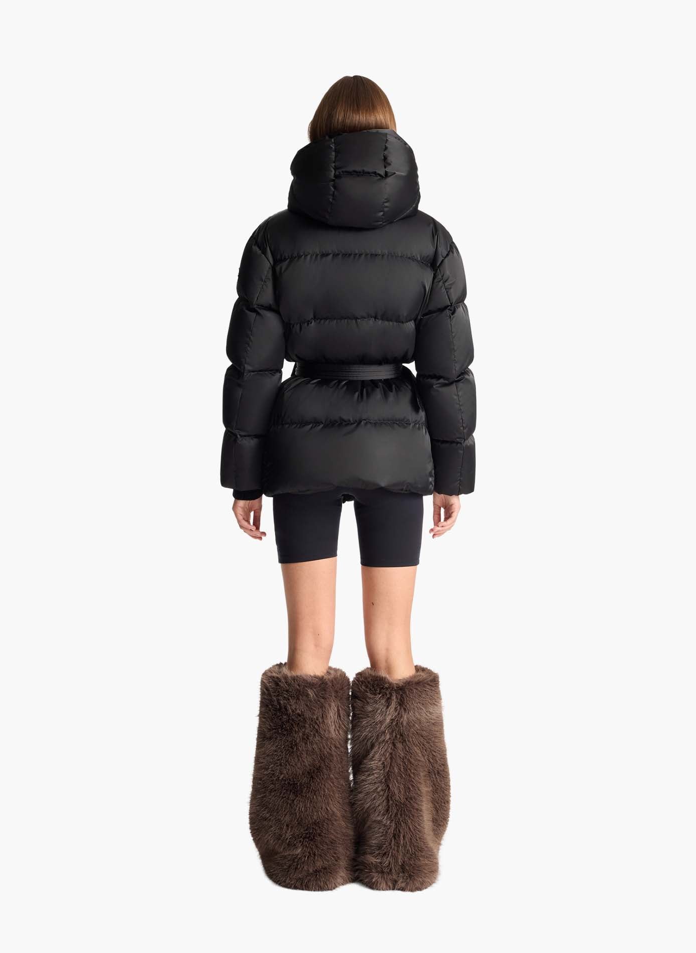 Doudoune melisan col capuche coupe oversize FUSALP Noir
