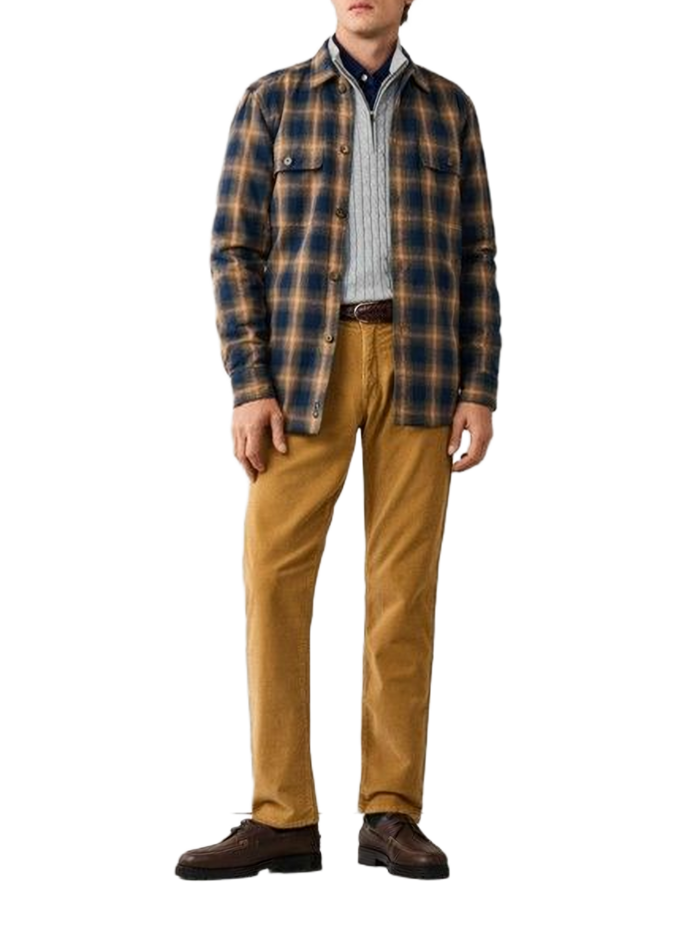 Shirt with classic collar in blended cotton | Brown FACONNABLE Men