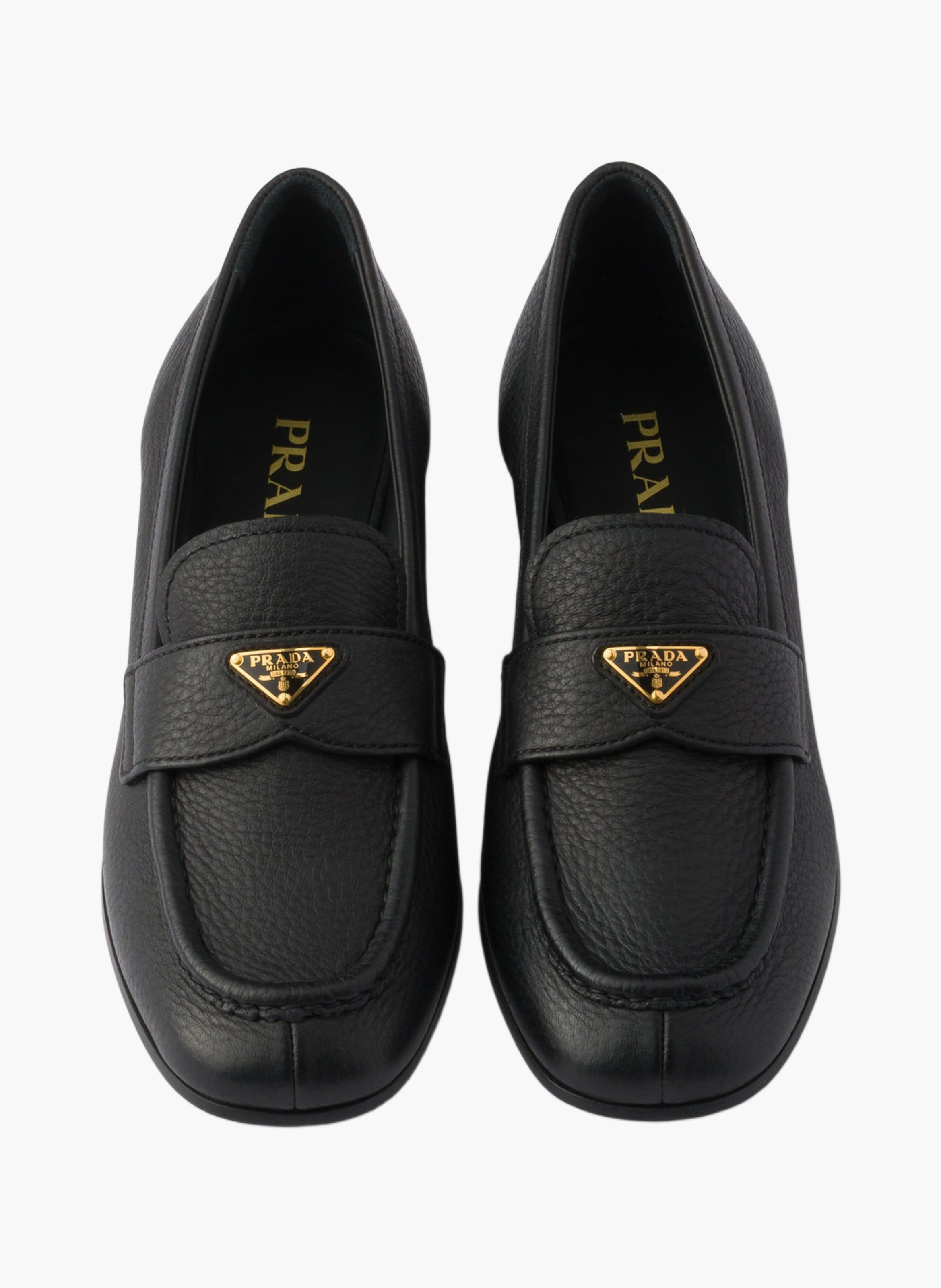 Mocassins en cuir PRADA Noir