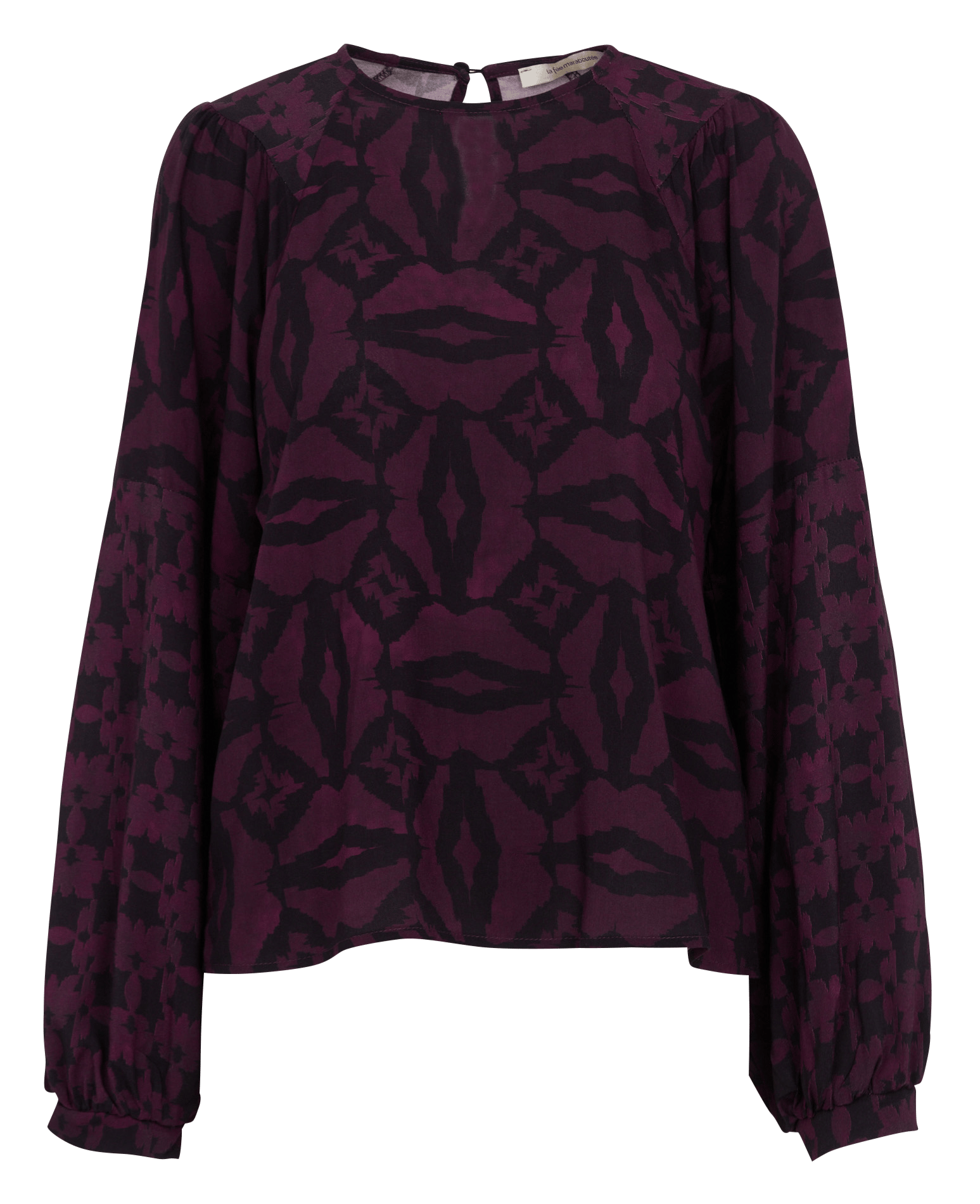Losvallende top met lange mouwen, ronde hals en print LA FEE MARABOUTEE Veelkleurig