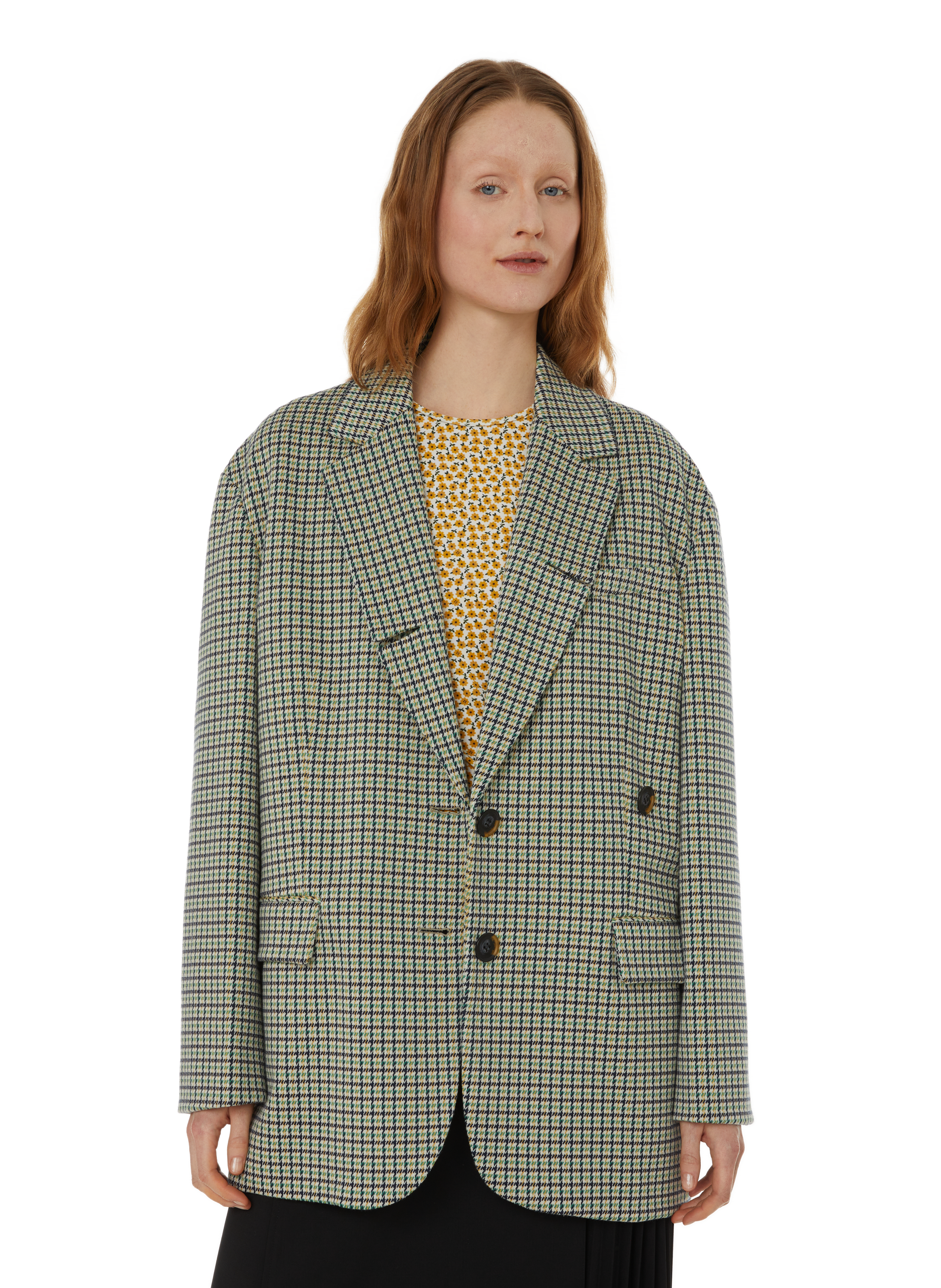houndstooth boyfriend blazer