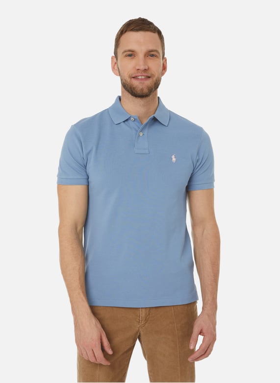 Slim fit Cotton Pique Polo Shirt Polo Ralph Lauren Men Printemps