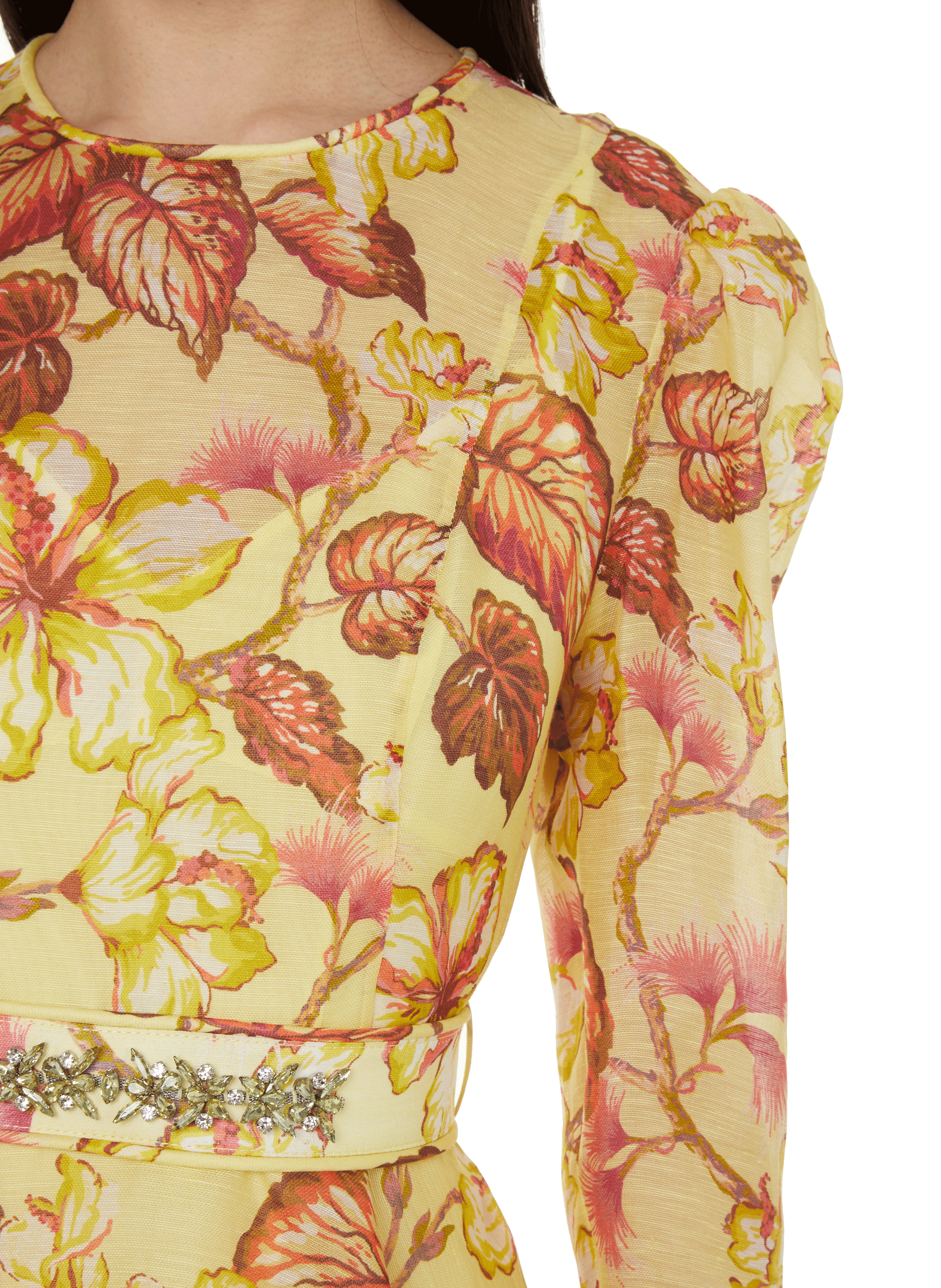 Robe en lin et soie ZIMMERMANN Multicolore