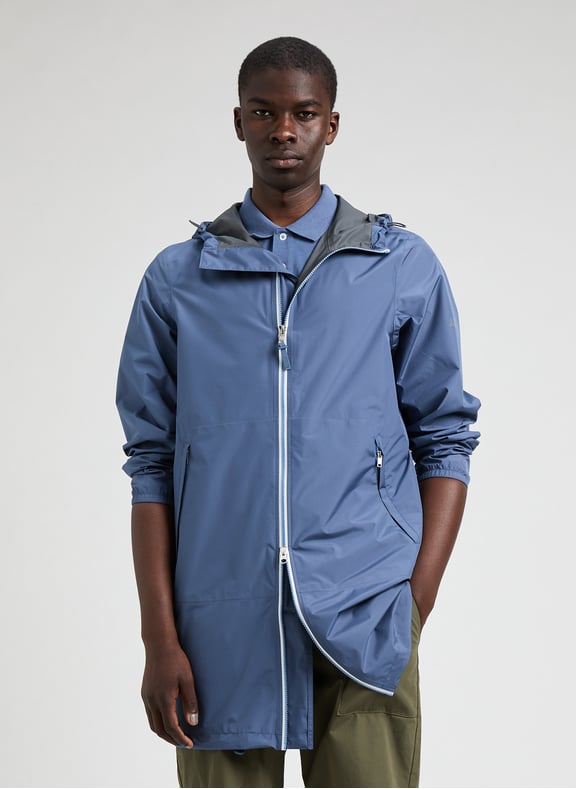 Long and foldable raincoat Blue by AIGLE AIGLE Long and foldable raincoat Blue