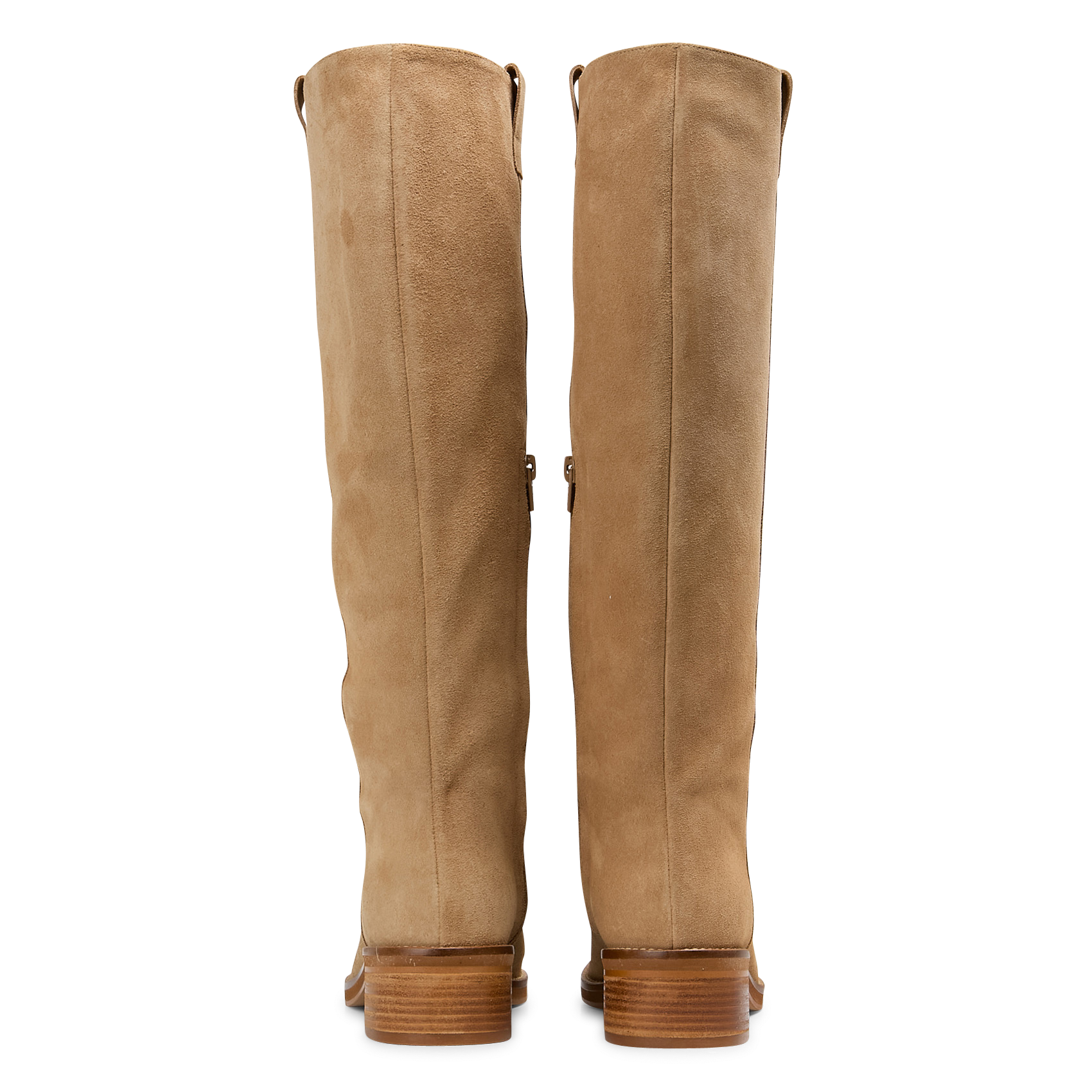 Bottes hautes en cuir velours romane MAISON 123 Beige