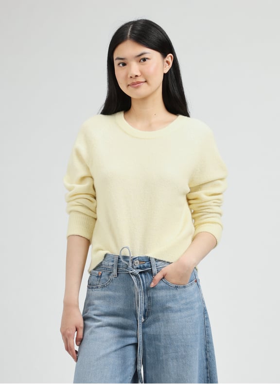 Plain wool jumper Beige by SAMSOE SAMSOE SAMSOE SAMSOE Plain wool jumper Beige