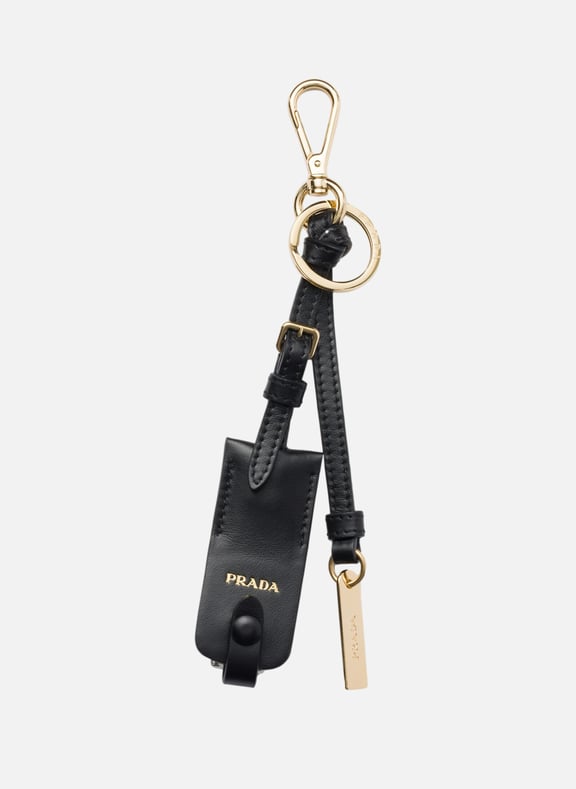 Pendentif étui à miroir en cuir Noir by PRADA PRADA Pendentif étui à miroir en cuir Noir