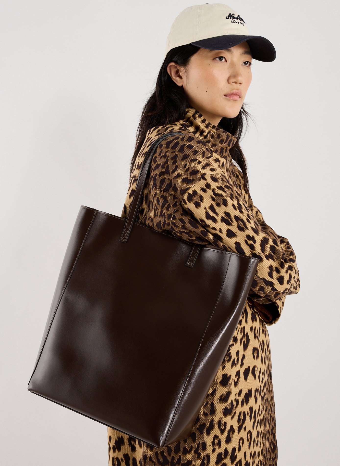 Sac cabas Gab en cuir SAISON 1865 Marron