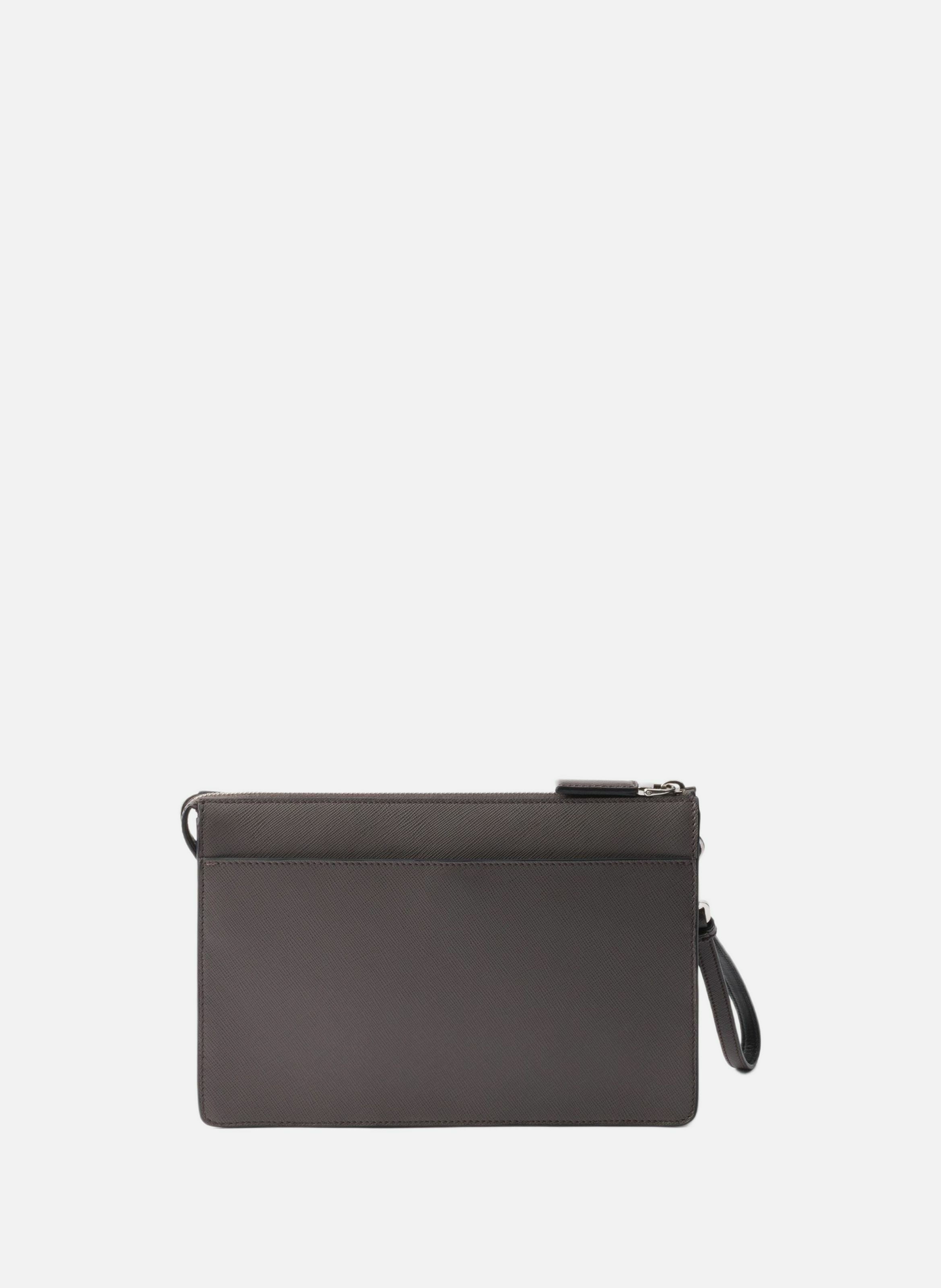 Sac en cuir saffiano pour homme PRADA Gris