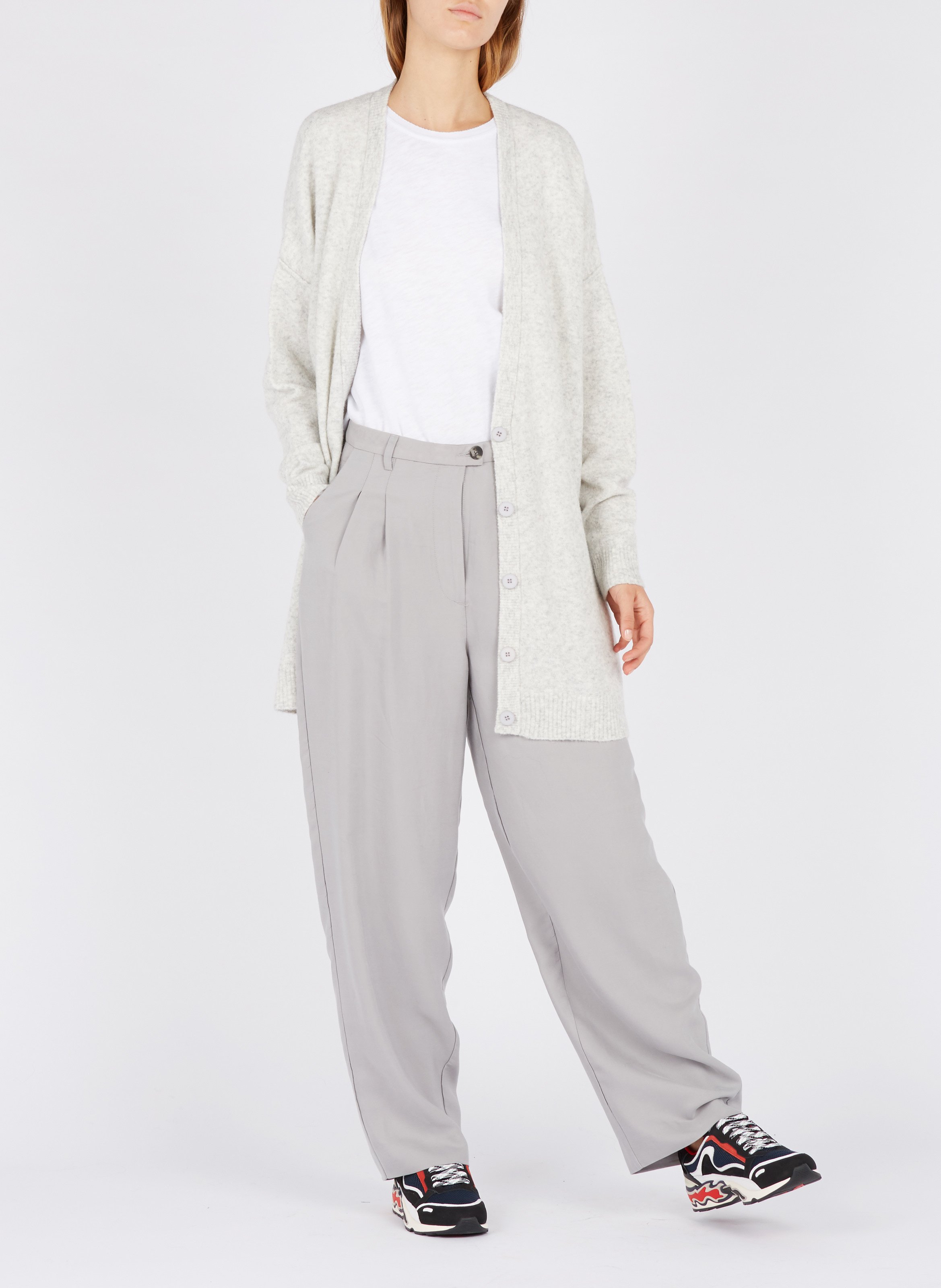 Tee-shirt col rond loose en coton sonoma AMERICAN VINTAGE Blanc