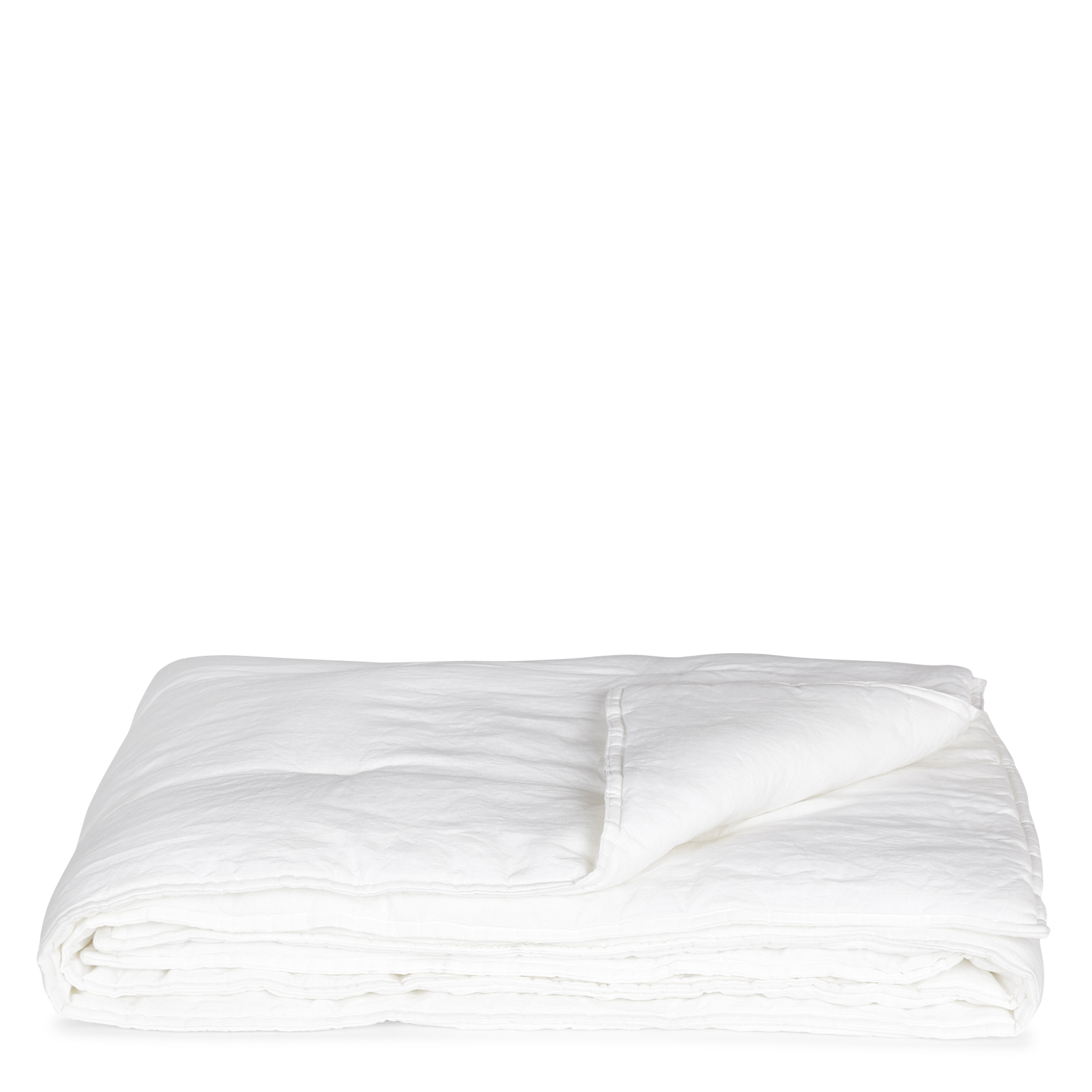 AU PRINTEMPS PARIS Bout de lit en lin lavé Blanc