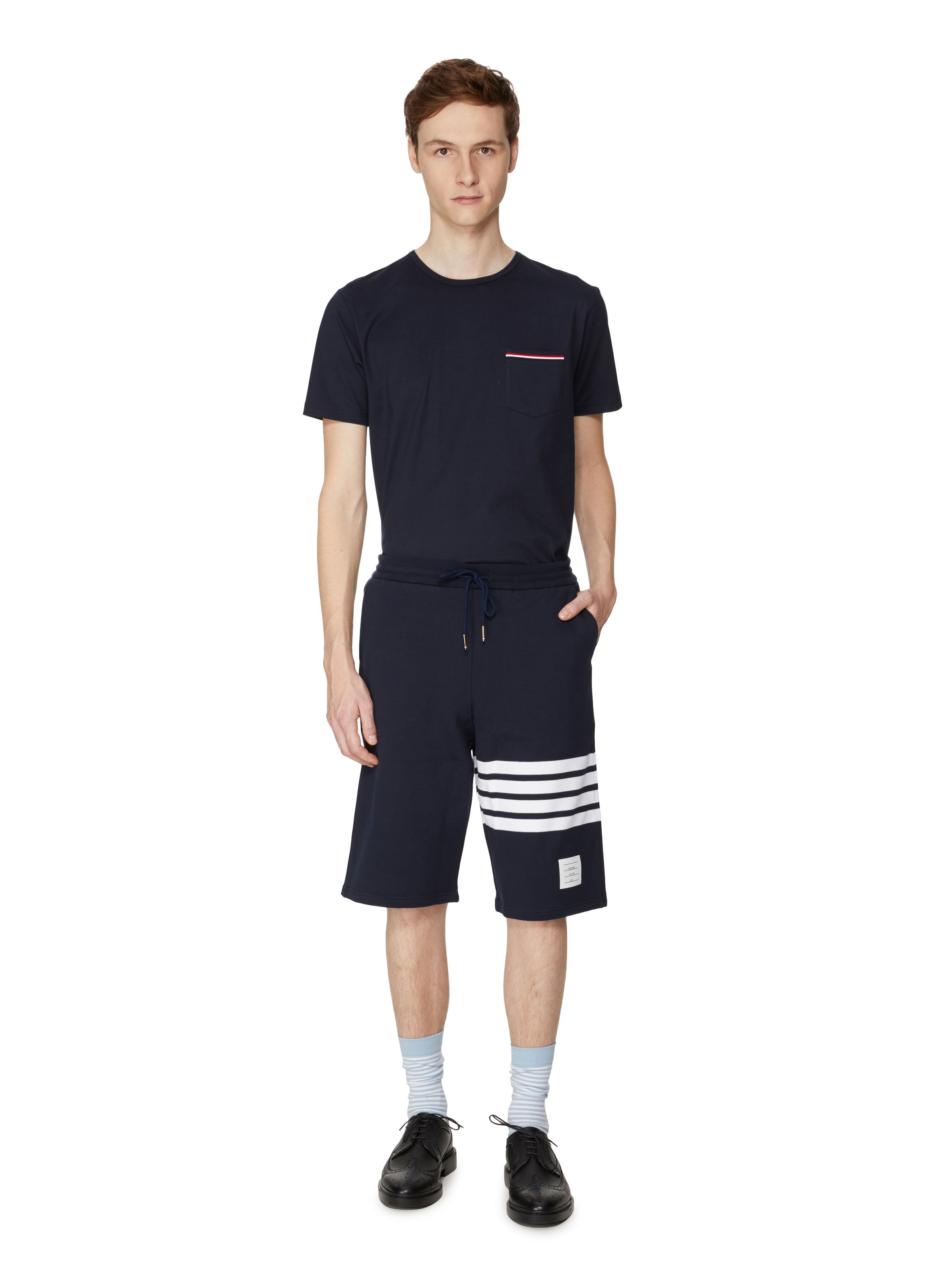 Cotton T-shirt THOM BROWNE Blue