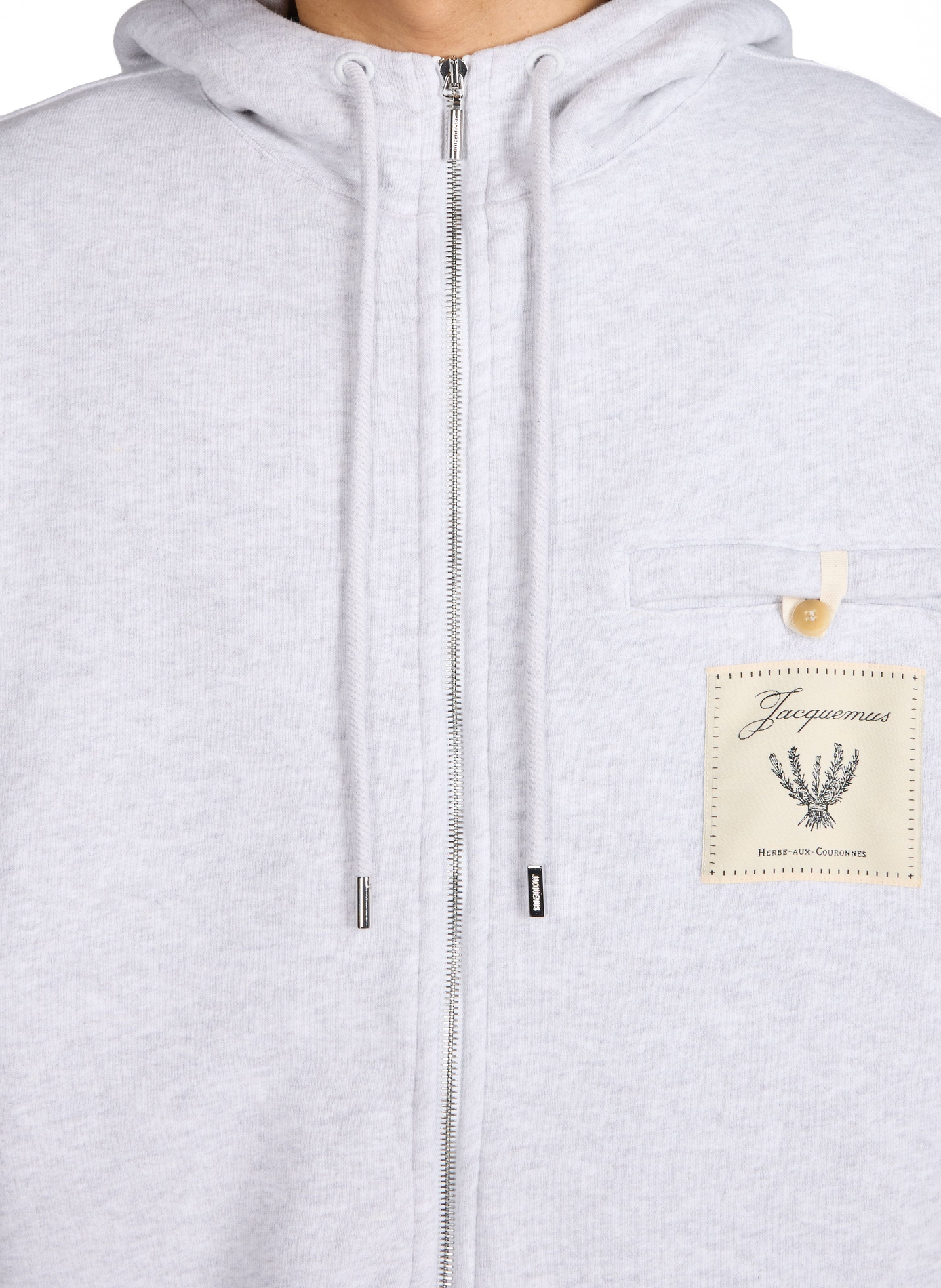 Oversized zip-up Torneo sweatshirt in cotton JACQUEMUS Grey