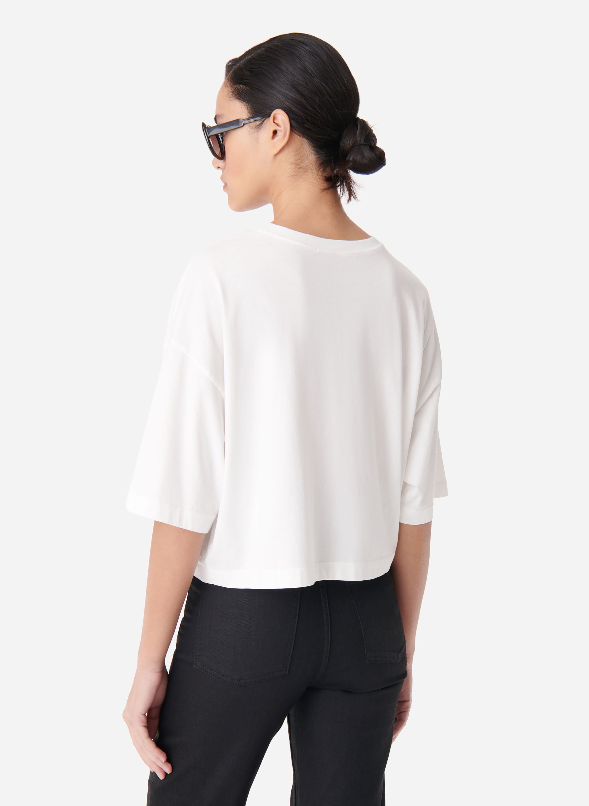 T-shirt camomille VANESSA BRUNO Blanc
