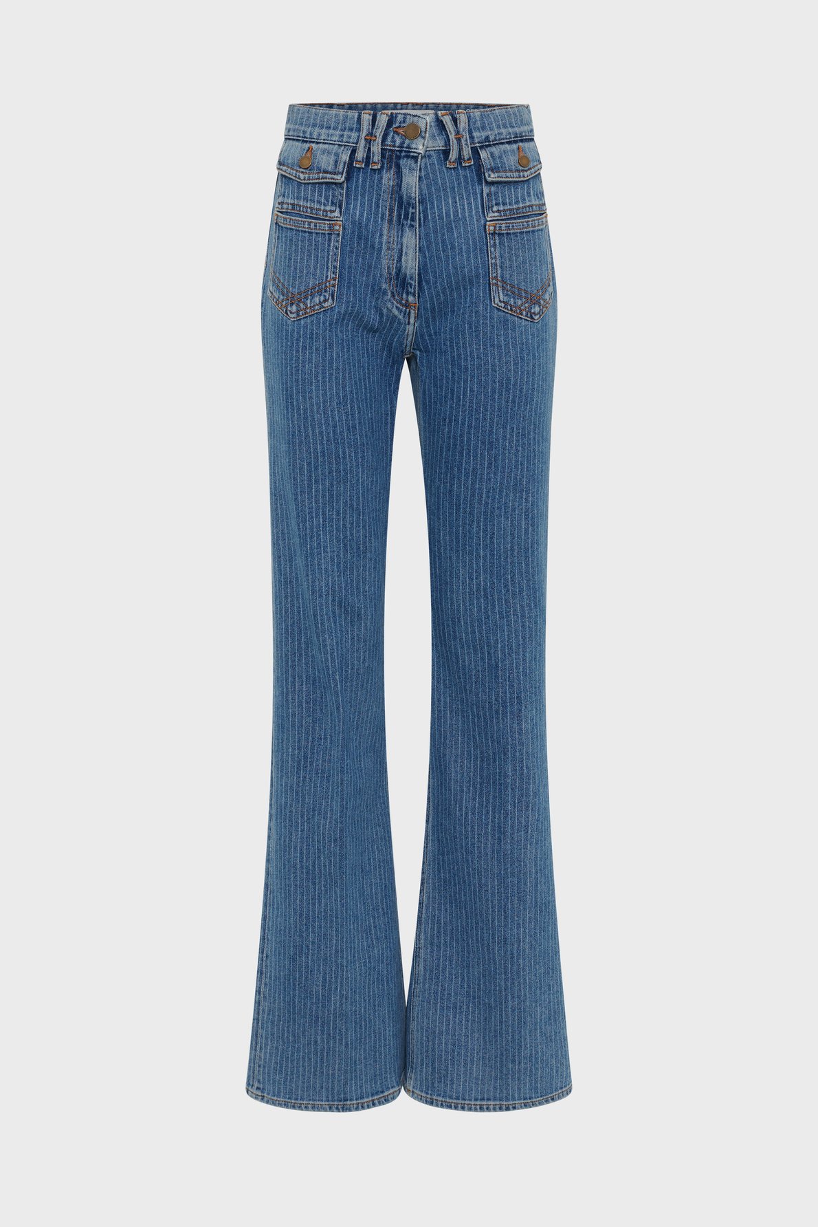 Jean flare à rayures - anna GERARD DAREL Bleu