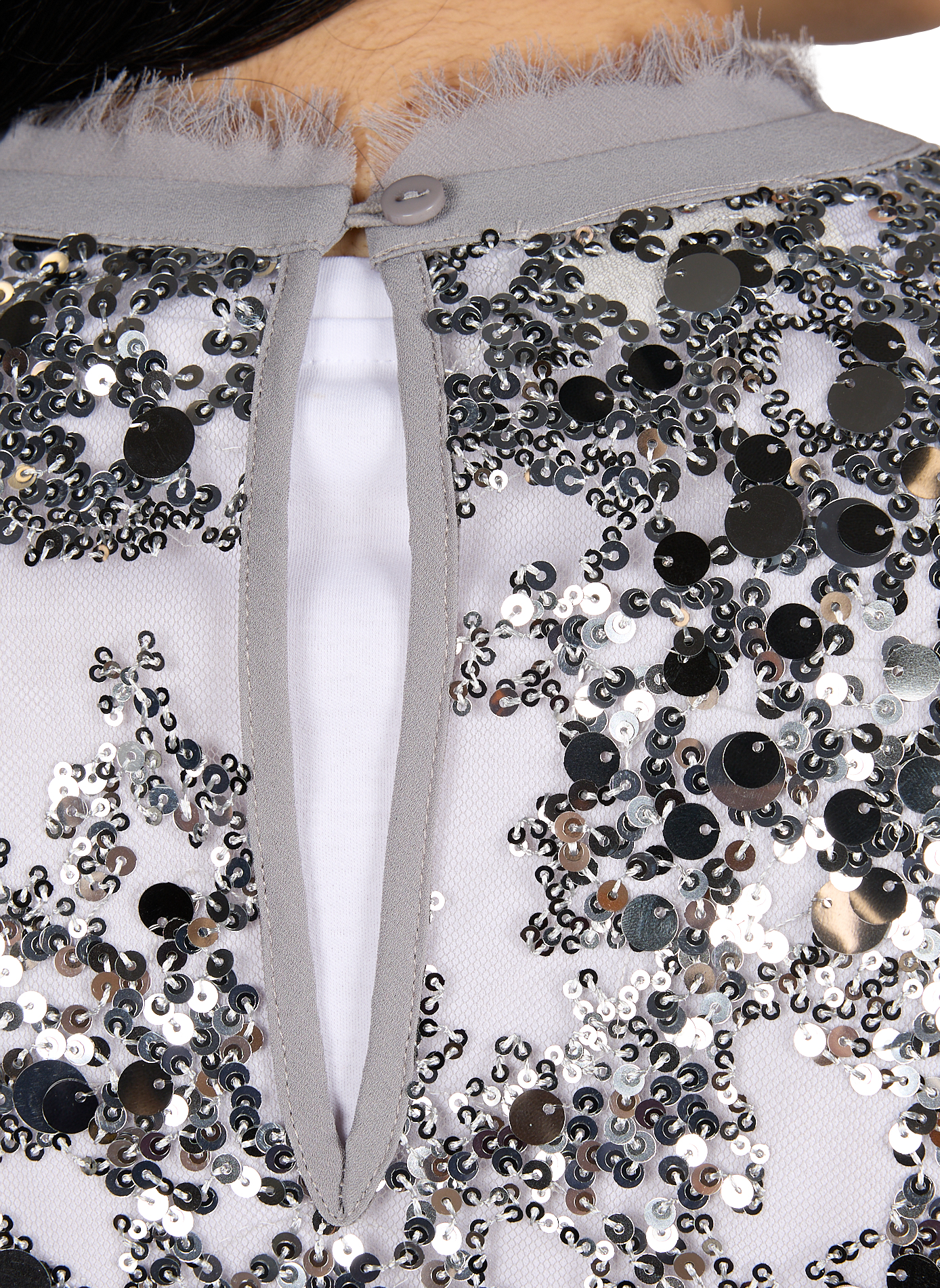 Top sans manches à sequins  BAUM UND PFERDGARTEN Gris