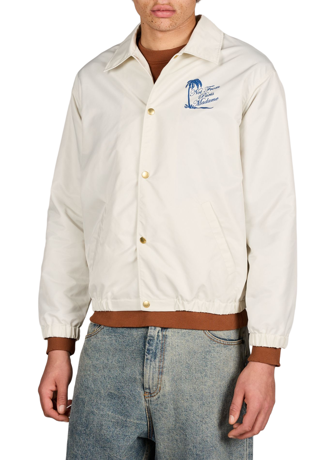 Straight jacket with classic printed collar DROLE DE MONSIEUR Beige