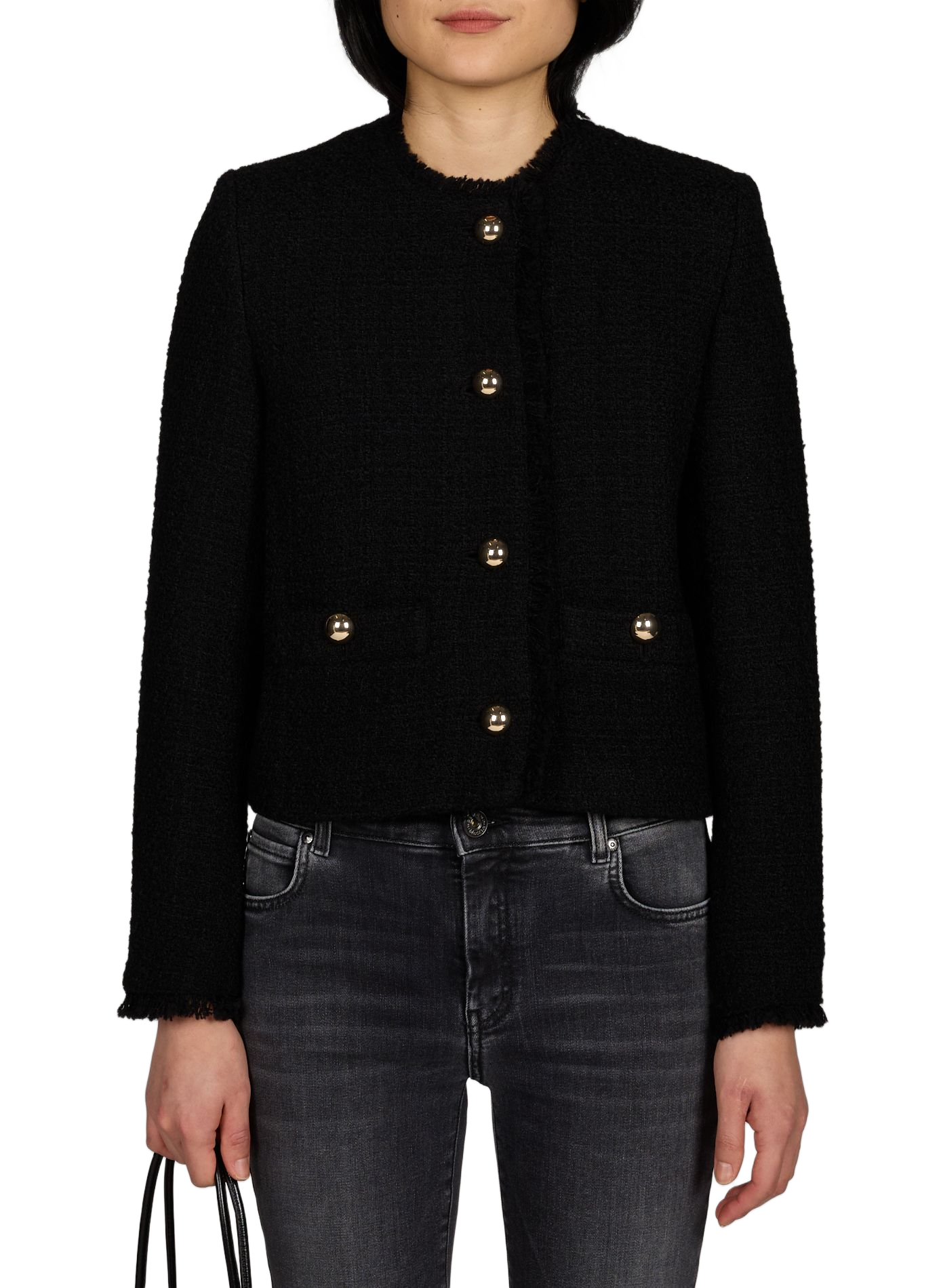 Textured jacket in blended virgin wool MAX MARA WEEK END Black