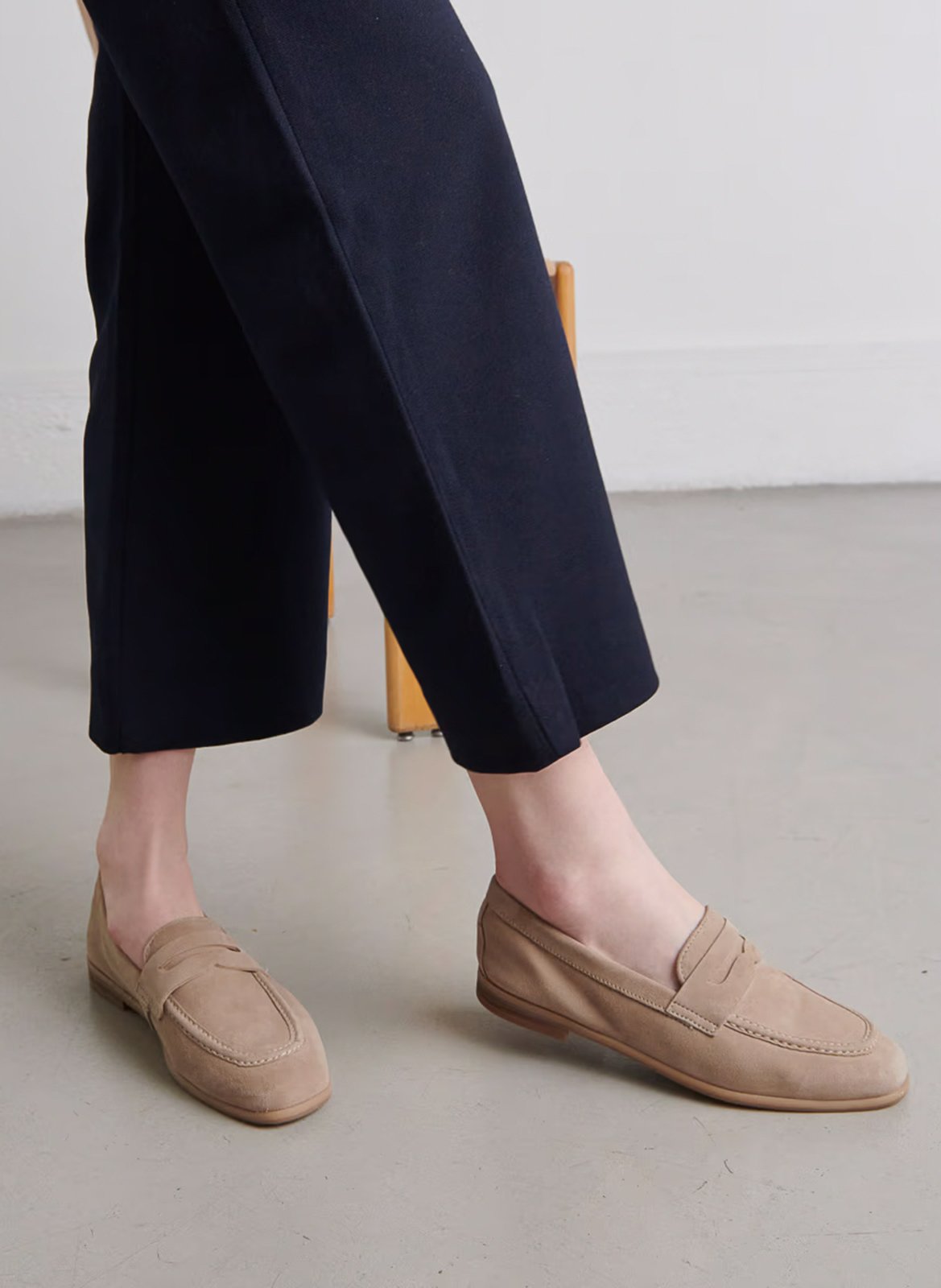 Mocassins en cuir velours aca JONAK Beige