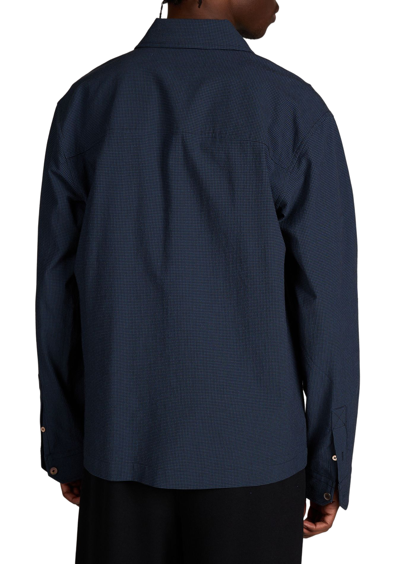 Seersucker checkered zip-up jacket PAUL SMITH Blue