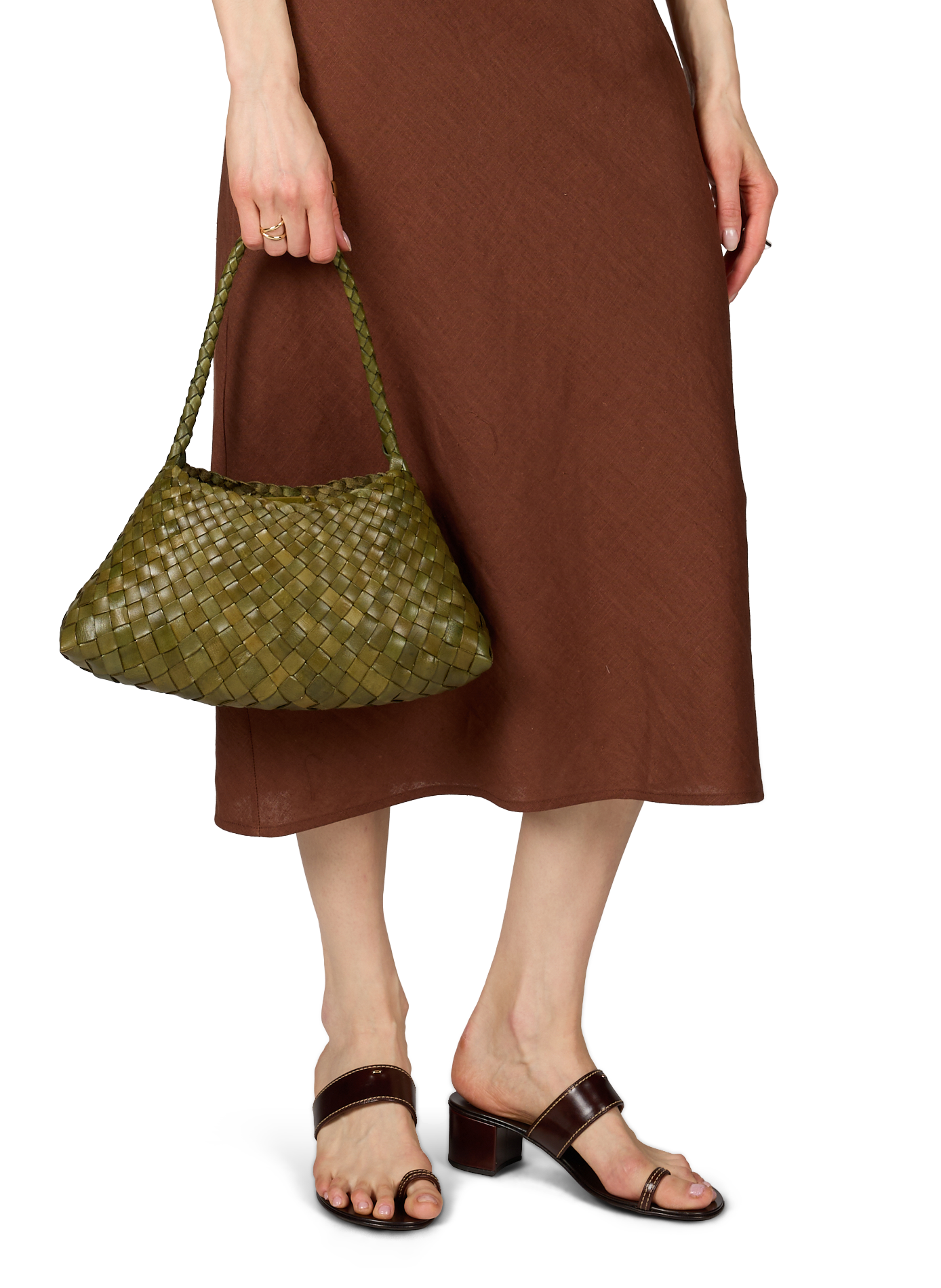 Sac à main Rosanna en cuir  DRAGON DIFFUSION Vert