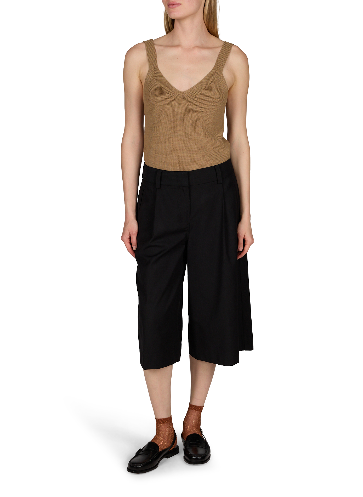 Bermuda droit Paula à taille moyenne ROUGE EDIT Noir