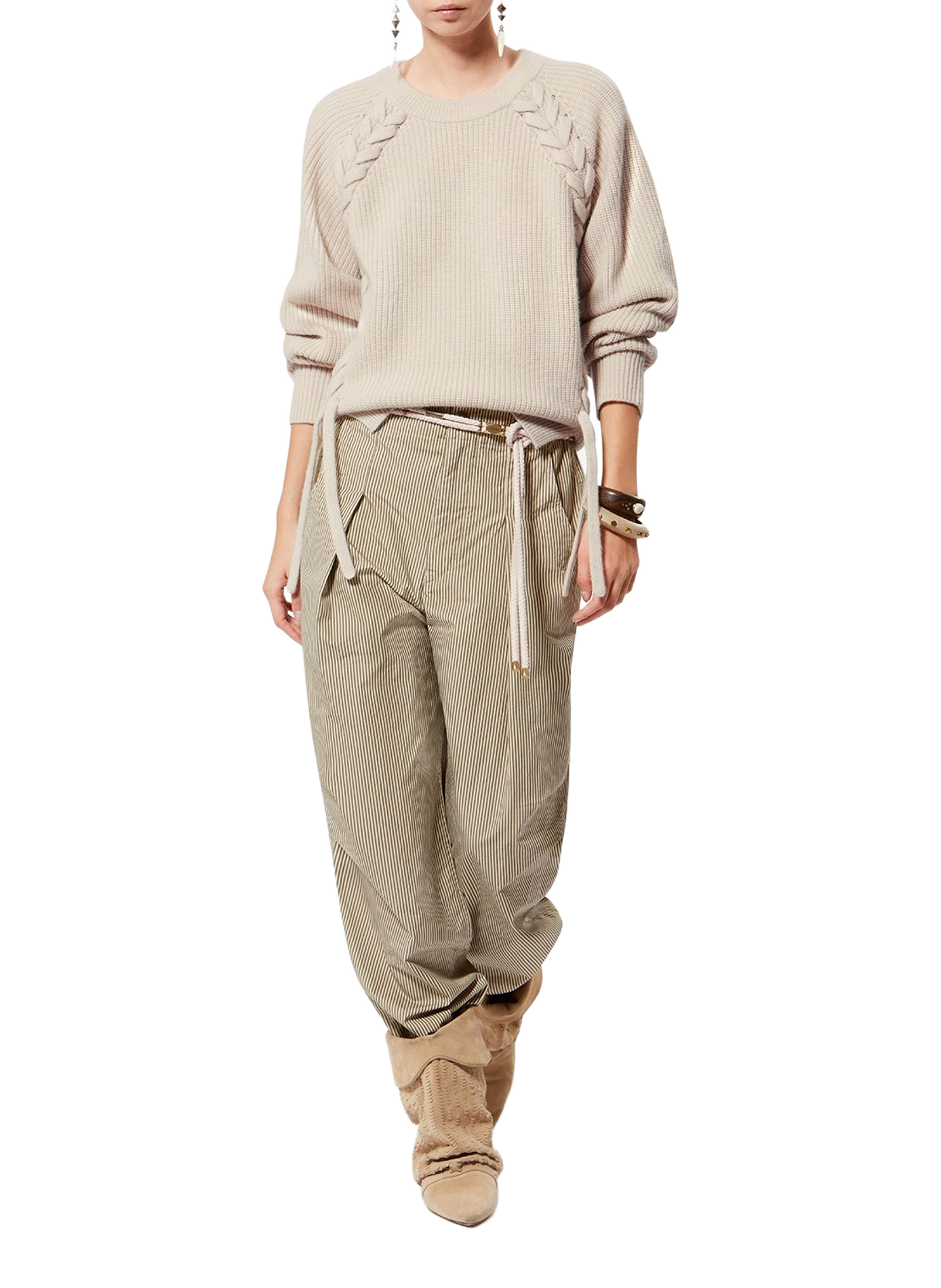 Tulliam braided wool and cashmere sweater ISABEL MARANT White