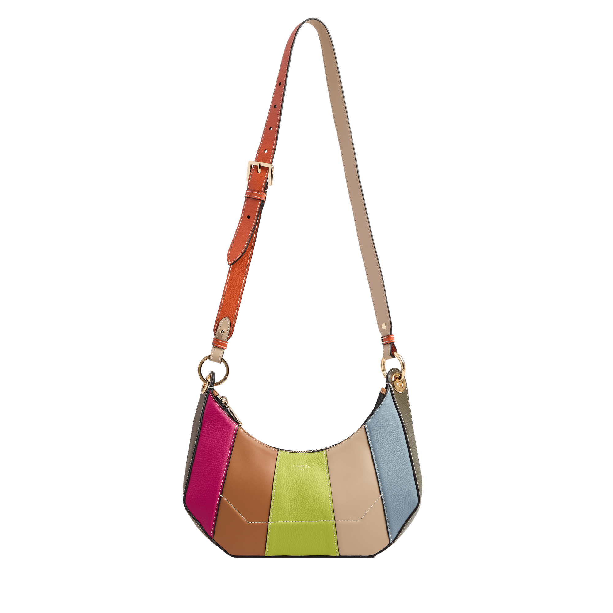 Croisette double-carry zipped bag medium by lancel in leather LANCEL Purple