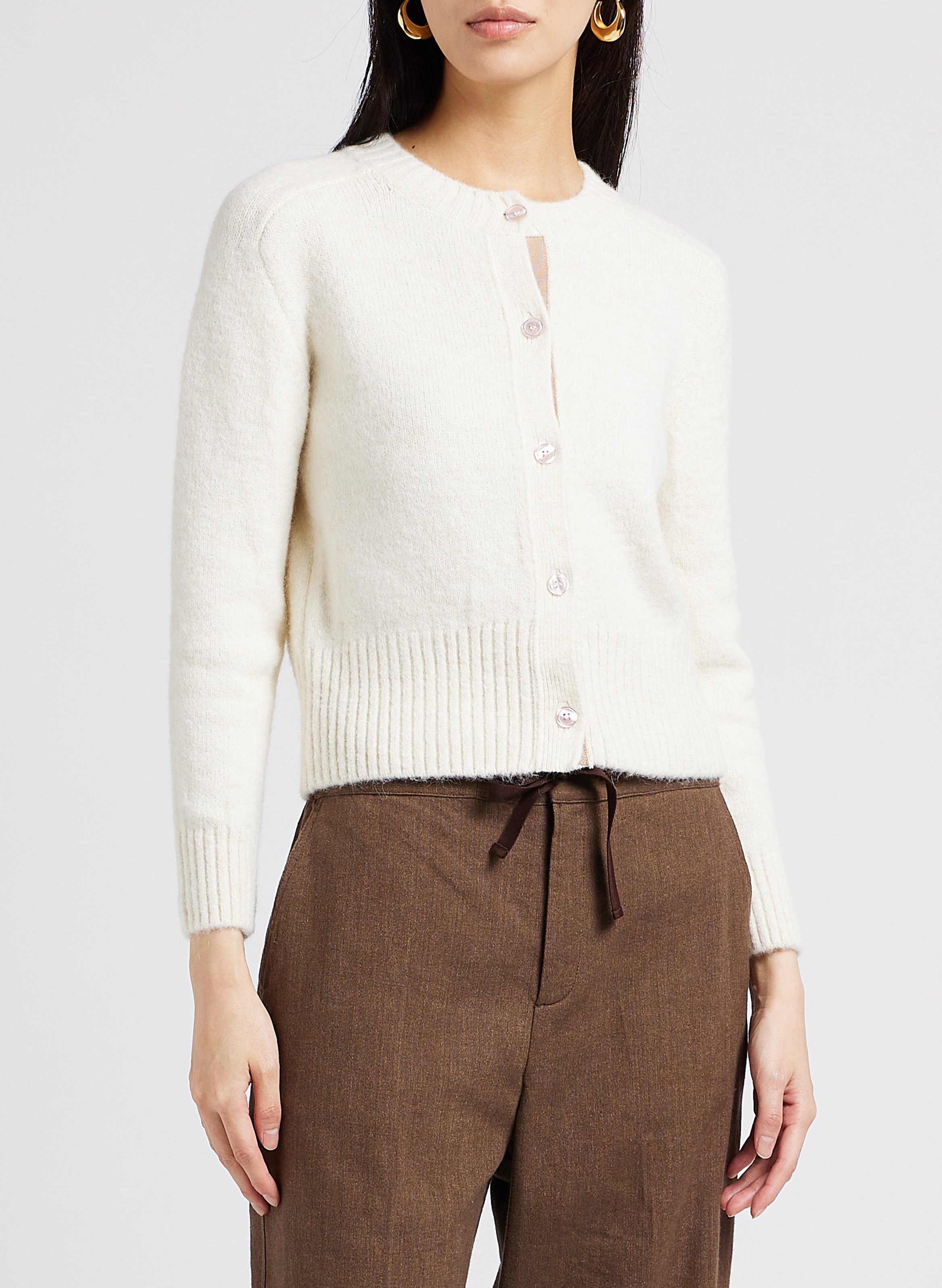 Gilet court boutonné lyne SOEUR Beige